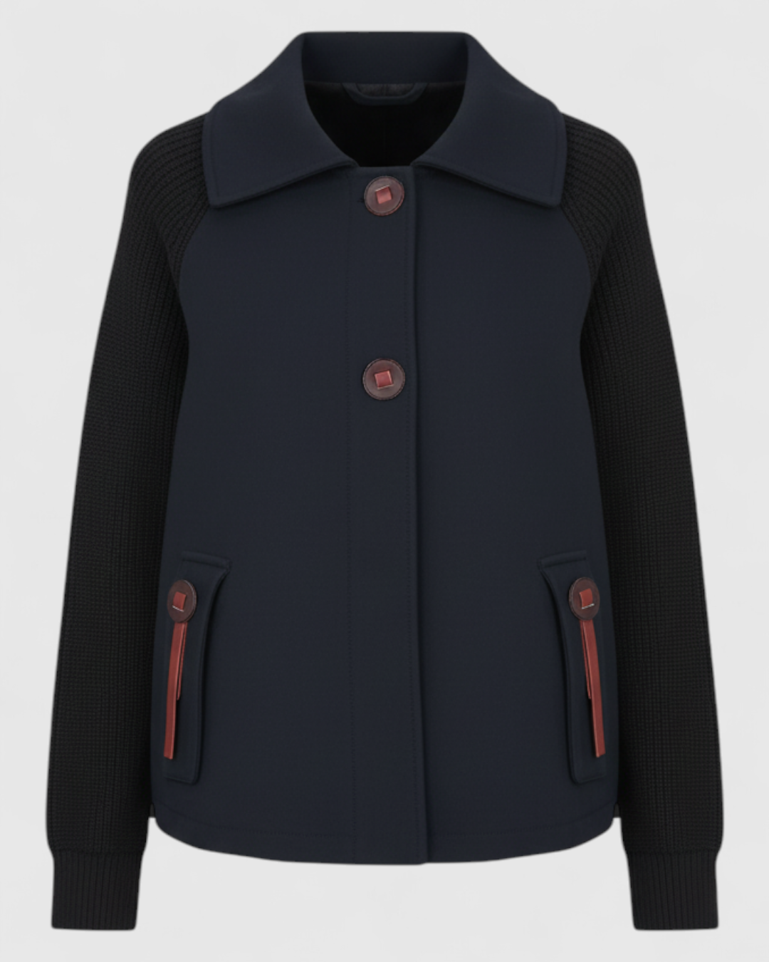 Serena | Giacca Invernale Donna Casual con Collo Alto - Nero - giacca autunno inverno giacca casual giacca collo alto giacca comoda giacca con tasche giacca donna giacca elegante - Concept Palermo