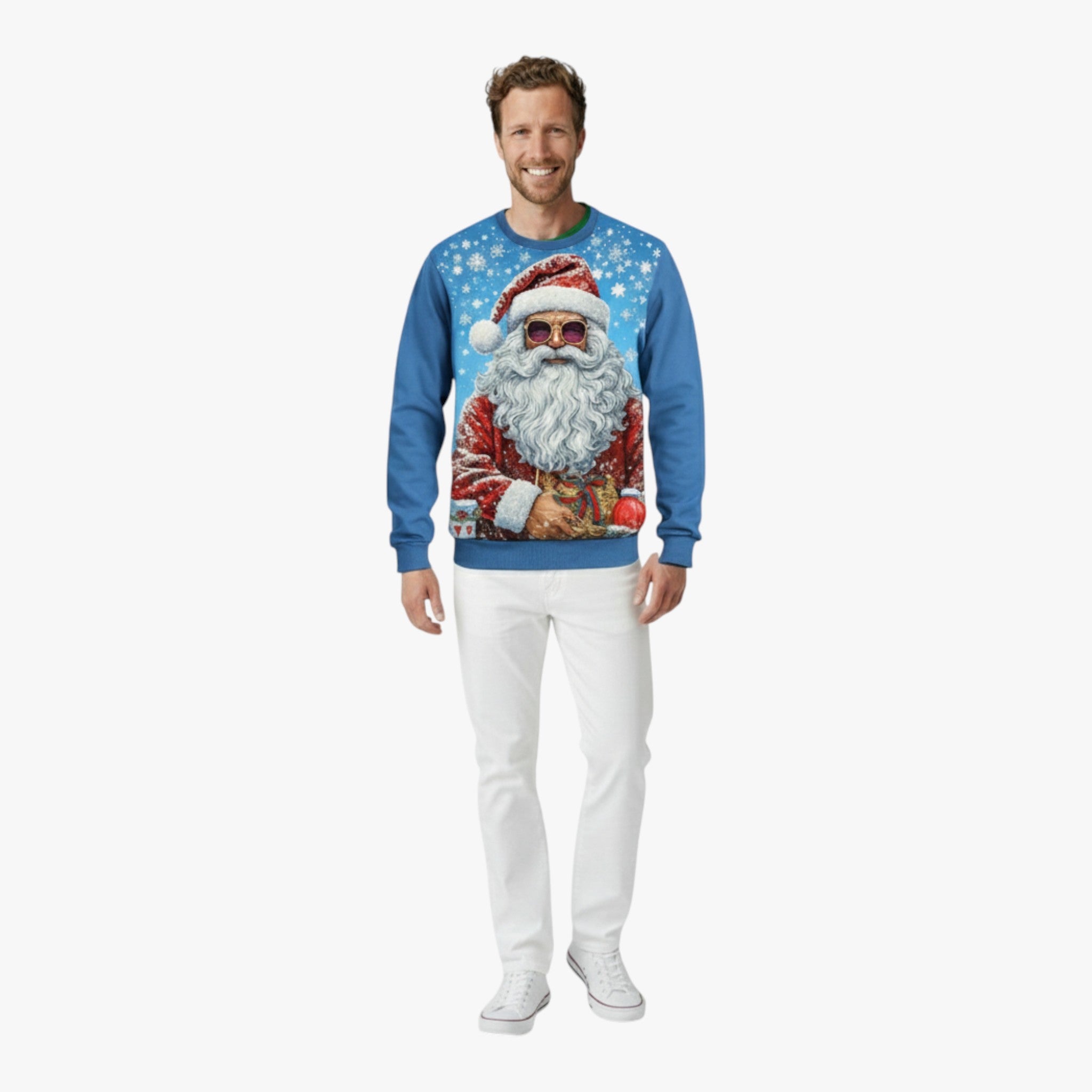 Maglione Natalizio Confortevole da Uomo con Motivo Musicale Festivo per un'Atmosfera Accogliente - - 3D-geprinte trui casual kerstmode feestdagen trui kerstsweater heren lange mouwen shirt muziekpatroon trui ronde hals sweater winter kleding heren - Concept Palermo