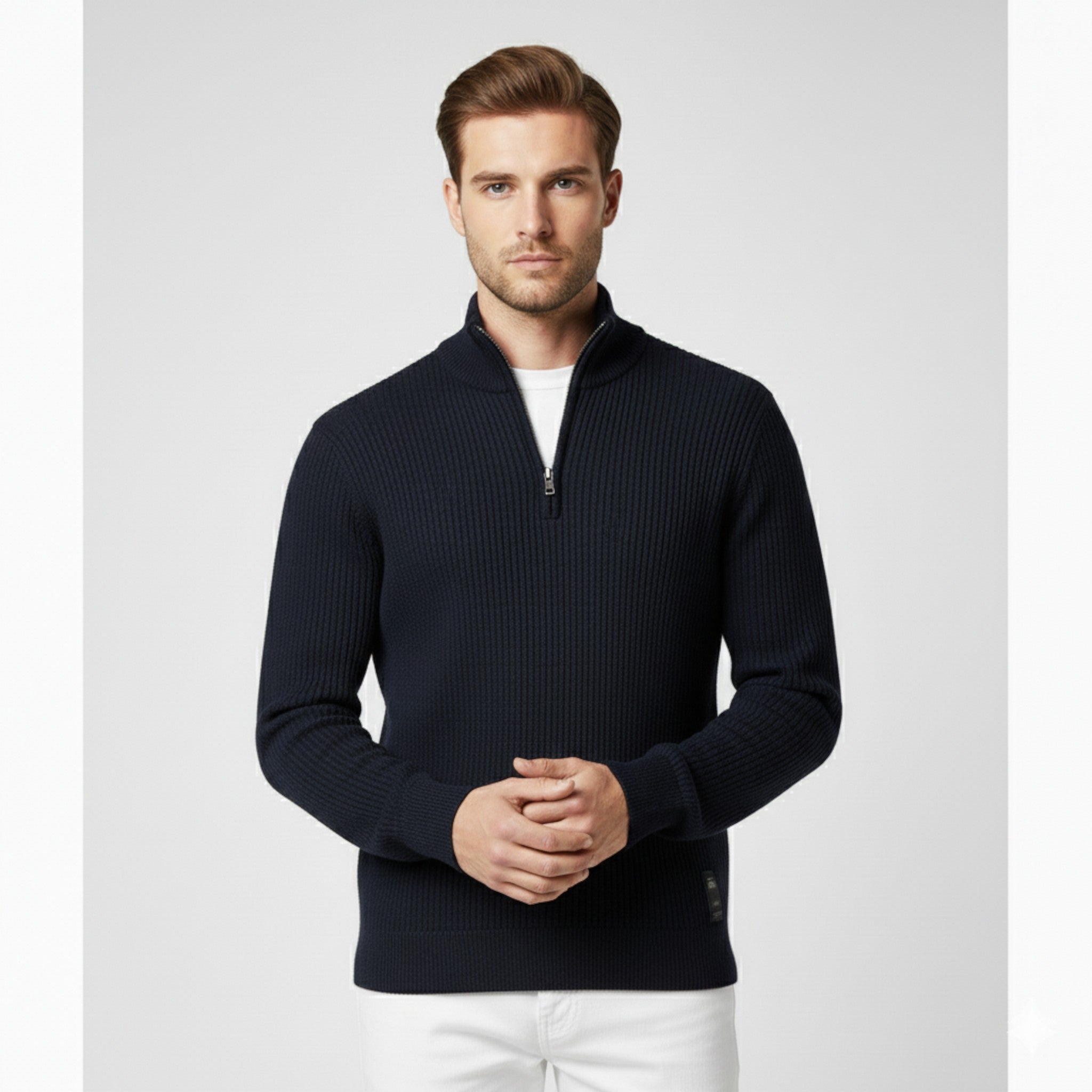 Emmanuel | Maglione da Uomo con Mezza Zip - - Clothes clothes men Clothing Sweater sweater men sweaters - Concept Palermo