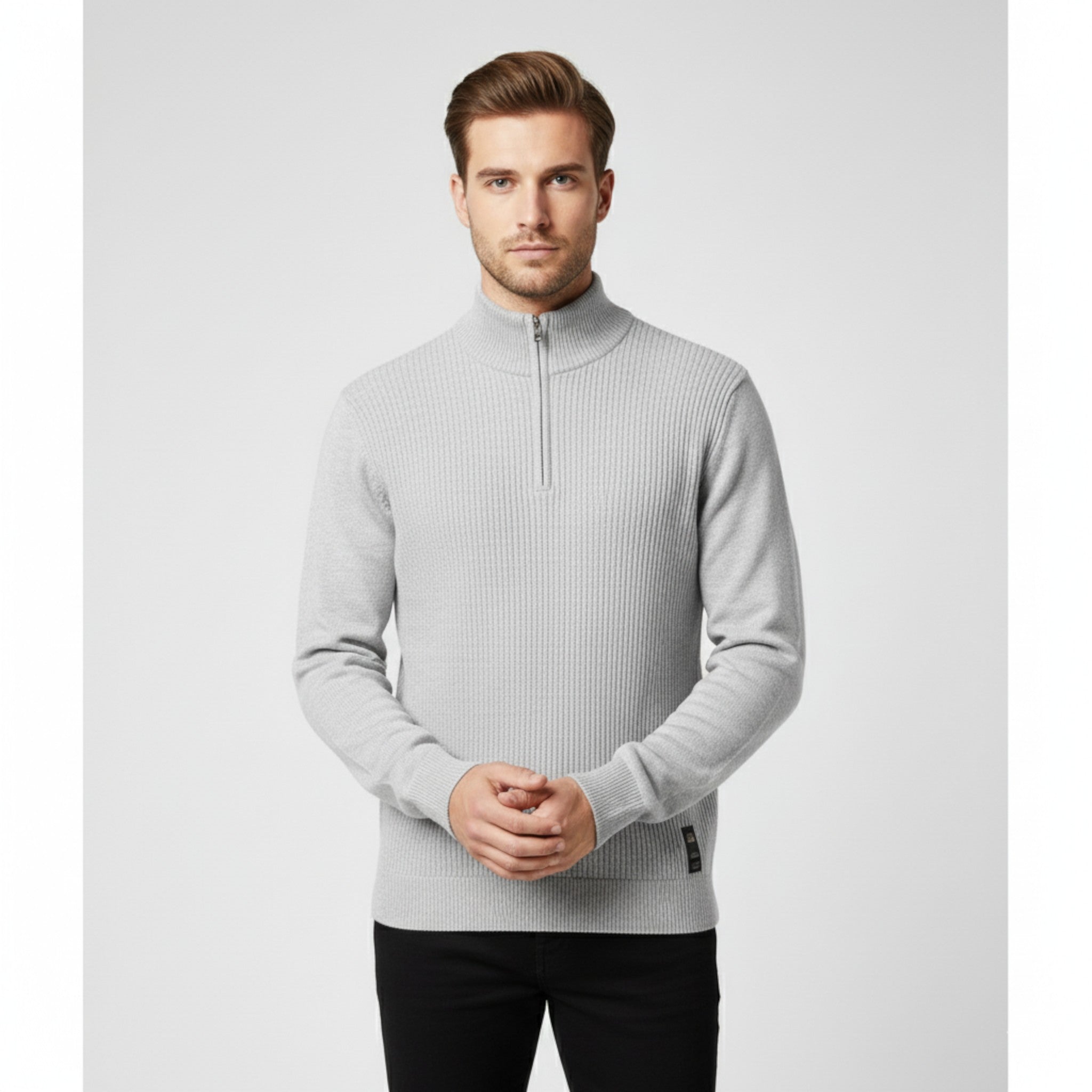 Monsy | Maglione da Uomo con Mezza Zip - - Clothes clothes men Clothing Sweater sweater men sweaters - Concept Palermo