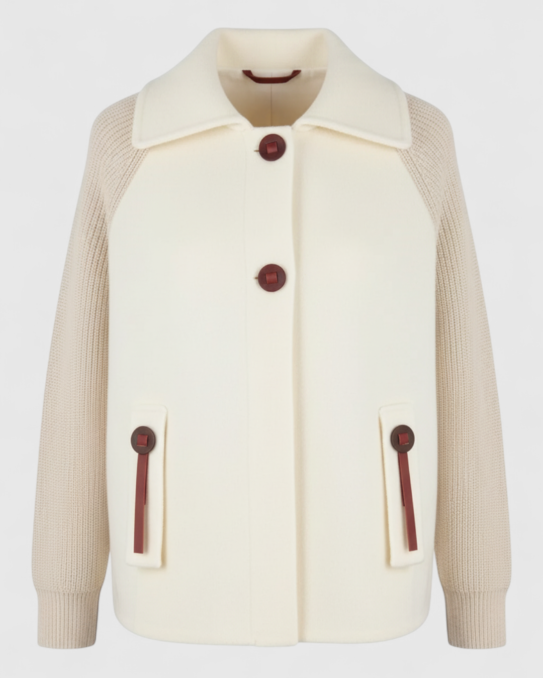 Serena | Giacca Invernale Donna Casual con Collo Alto - Bianco - giacca autunno inverno giacca casual giacca collo alto giacca comoda giacca con tasche giacca donna giacca elegante - Concept Palermo