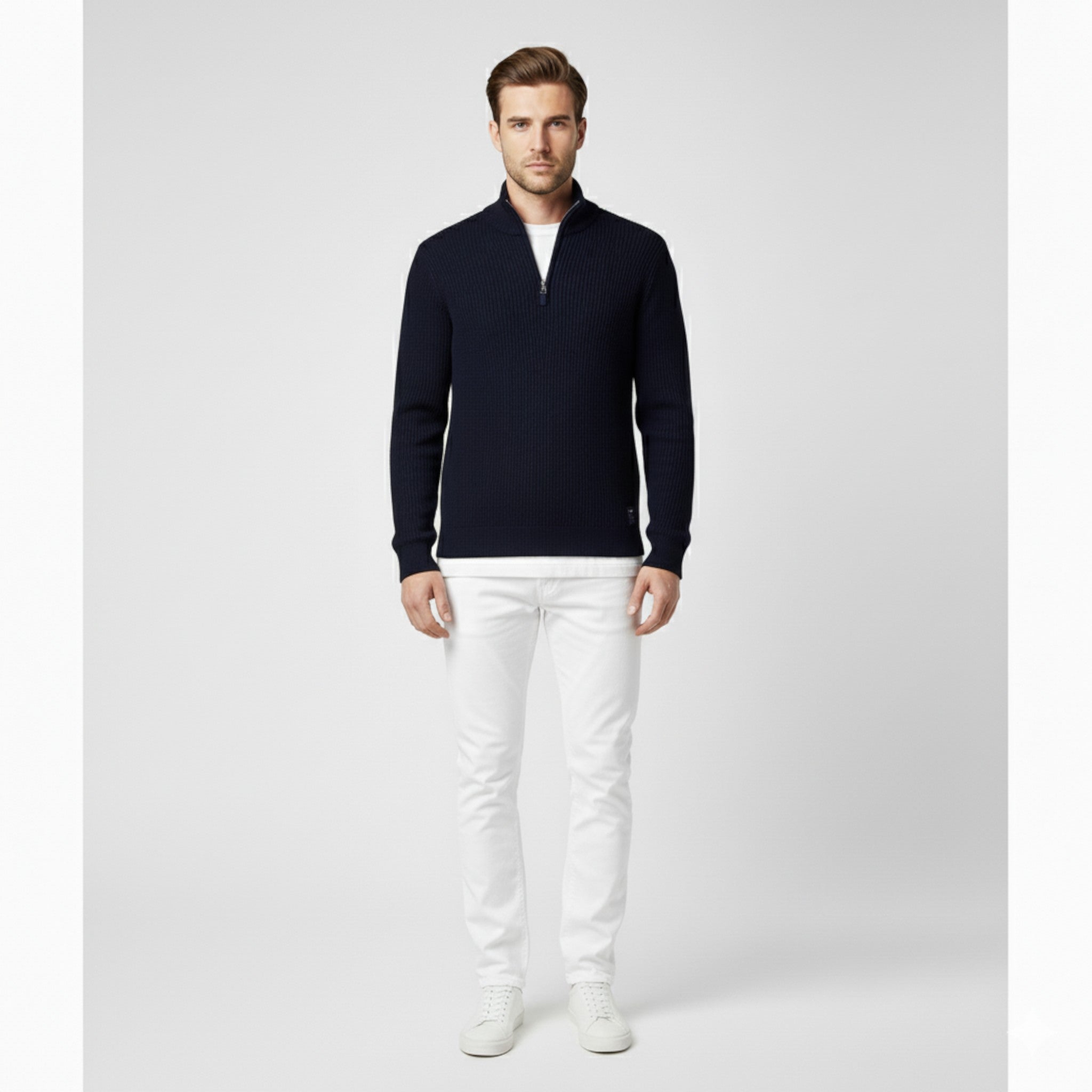 Emmanuel | Maglione da Uomo con Mezza Zip - - Clothes clothes men Clothing Sweater sweater men sweaters - Concept Palermo