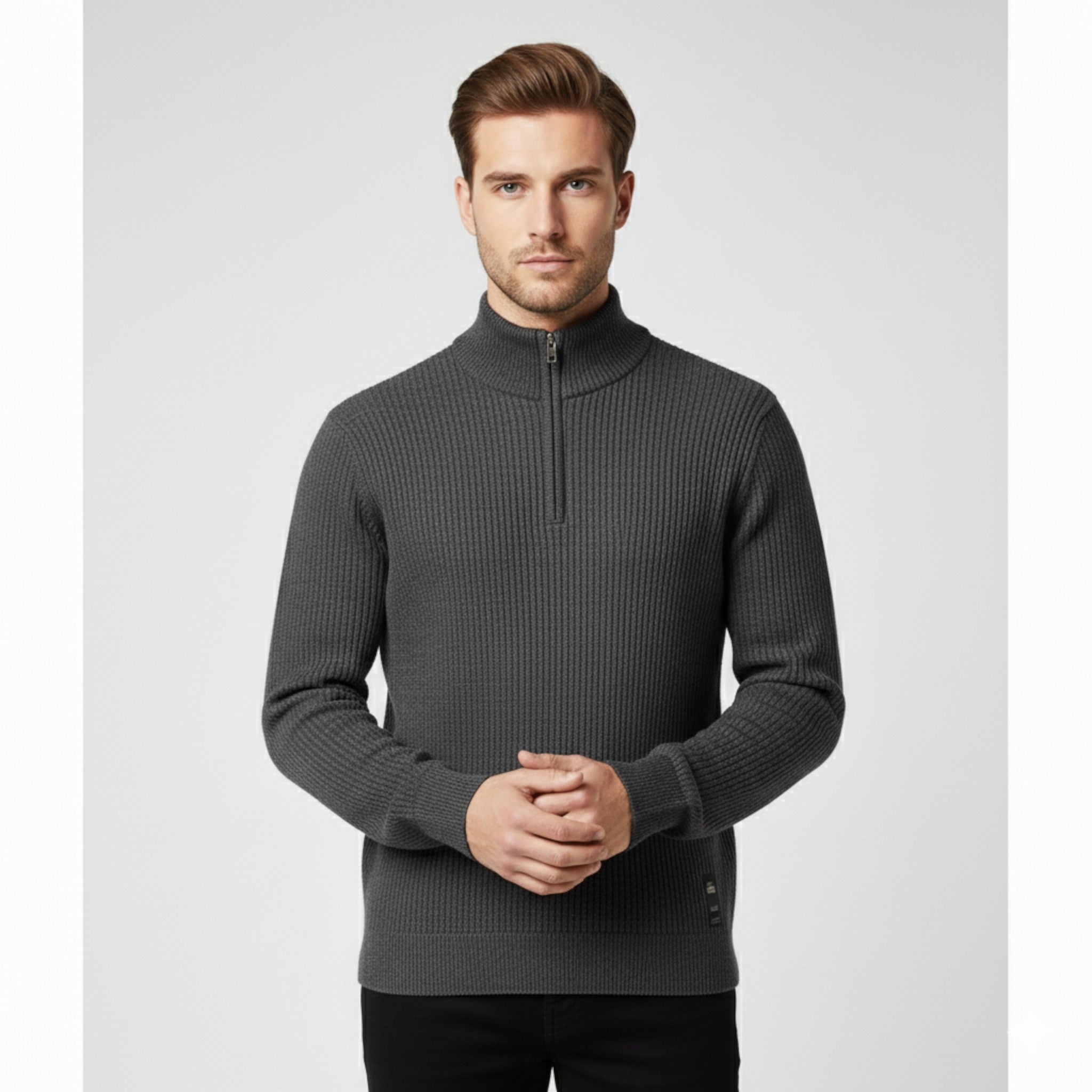 Vincent | Maglione da Uomo con Mezza Zip - - Clothes clothes men Clothing Sweater sweater men sweaters - Concept Palermo