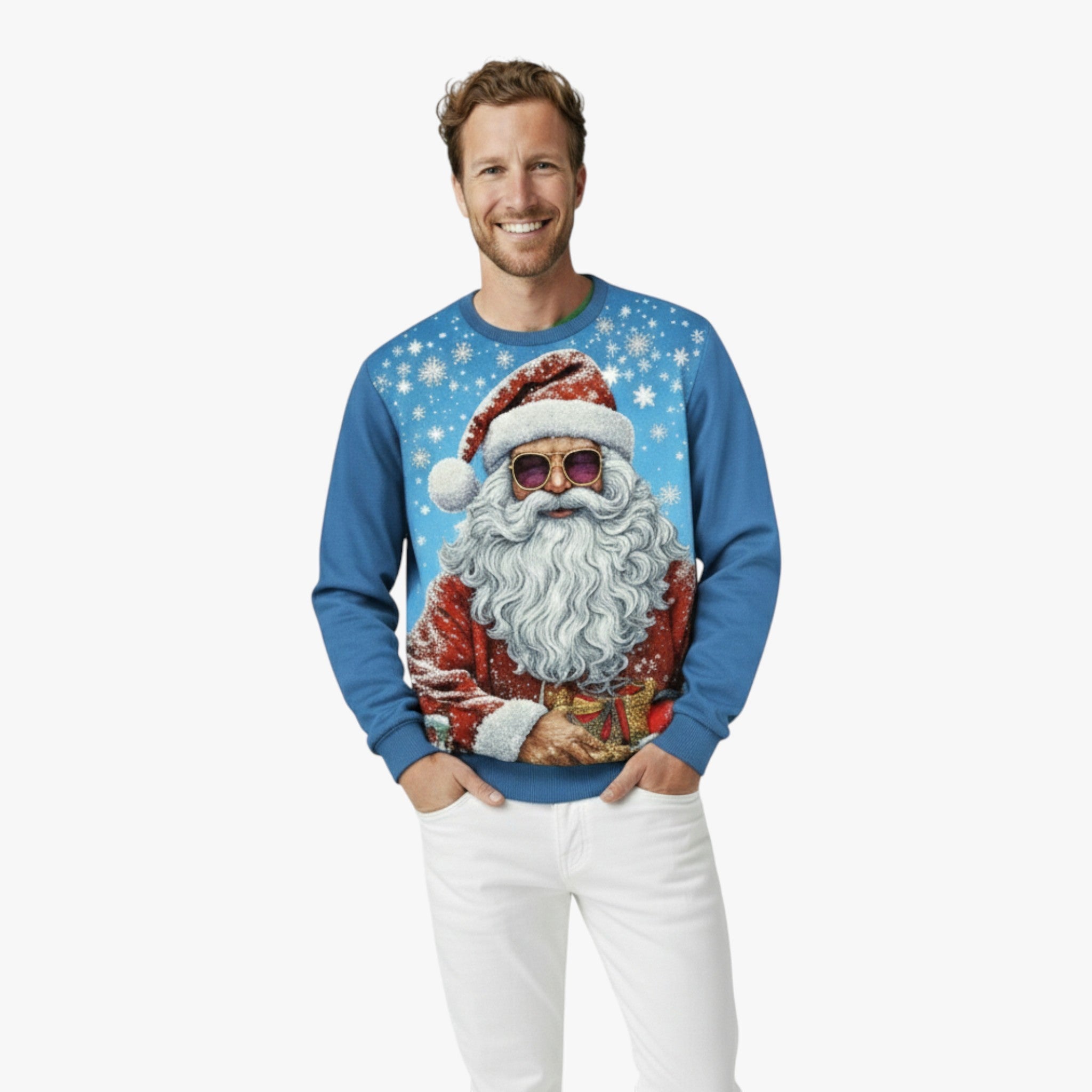 Maglione Natalizio Confortevole da Uomo con Motivo Musicale Festivo per un'Atmosfera Accogliente - - 3D-geprinte trui casual kerstmode feestdagen trui kerstsweater heren lange mouwen shirt muziekpatroon trui ronde hals sweater winter kleding heren - Concept Palermo