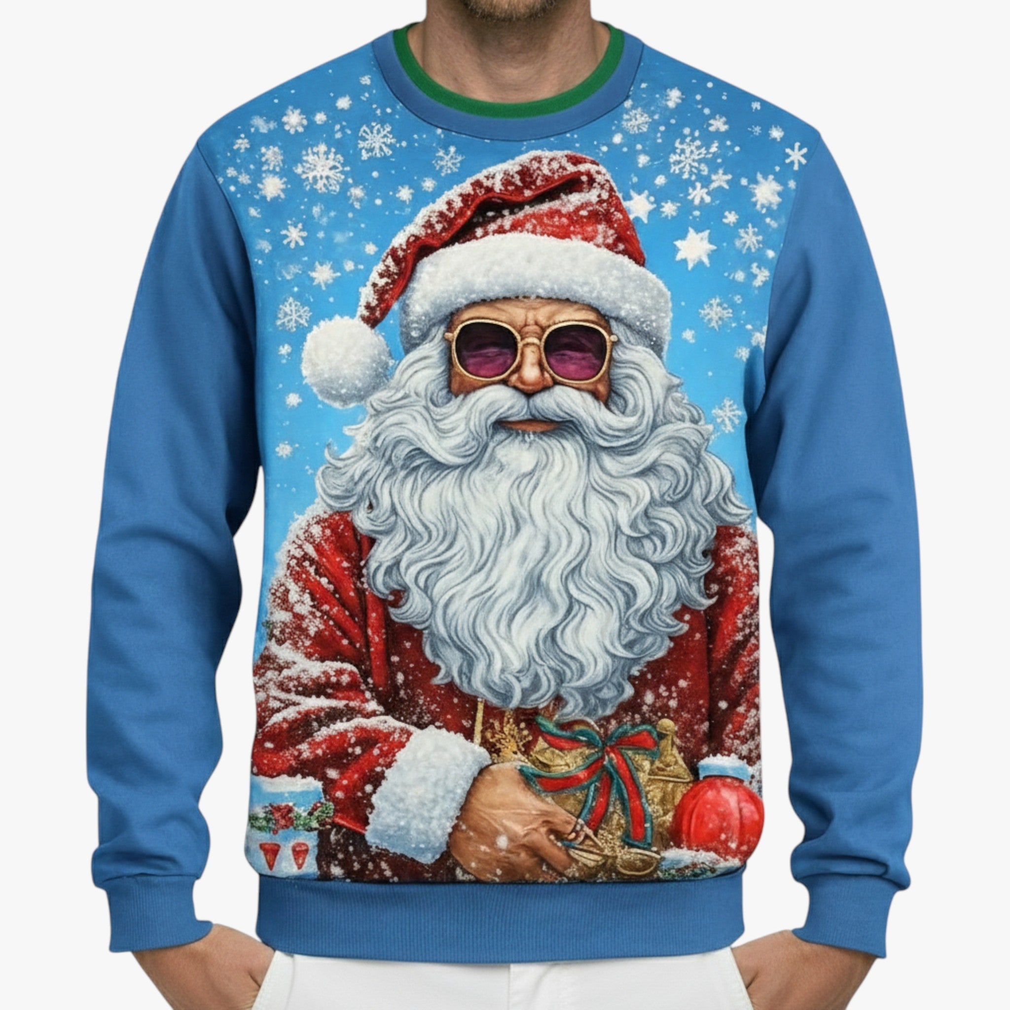 Maglione Natalizio Confortevole da Uomo con Motivo Musicale Festivo per un'Atmosfera Accogliente - Design 1 - 3D-geprinte trui casual kerstmode feestdagen trui kerstsweater heren lange mouwen shirt muziekpatroon trui ronde hals sweater winter kleding heren - Concept Palermo