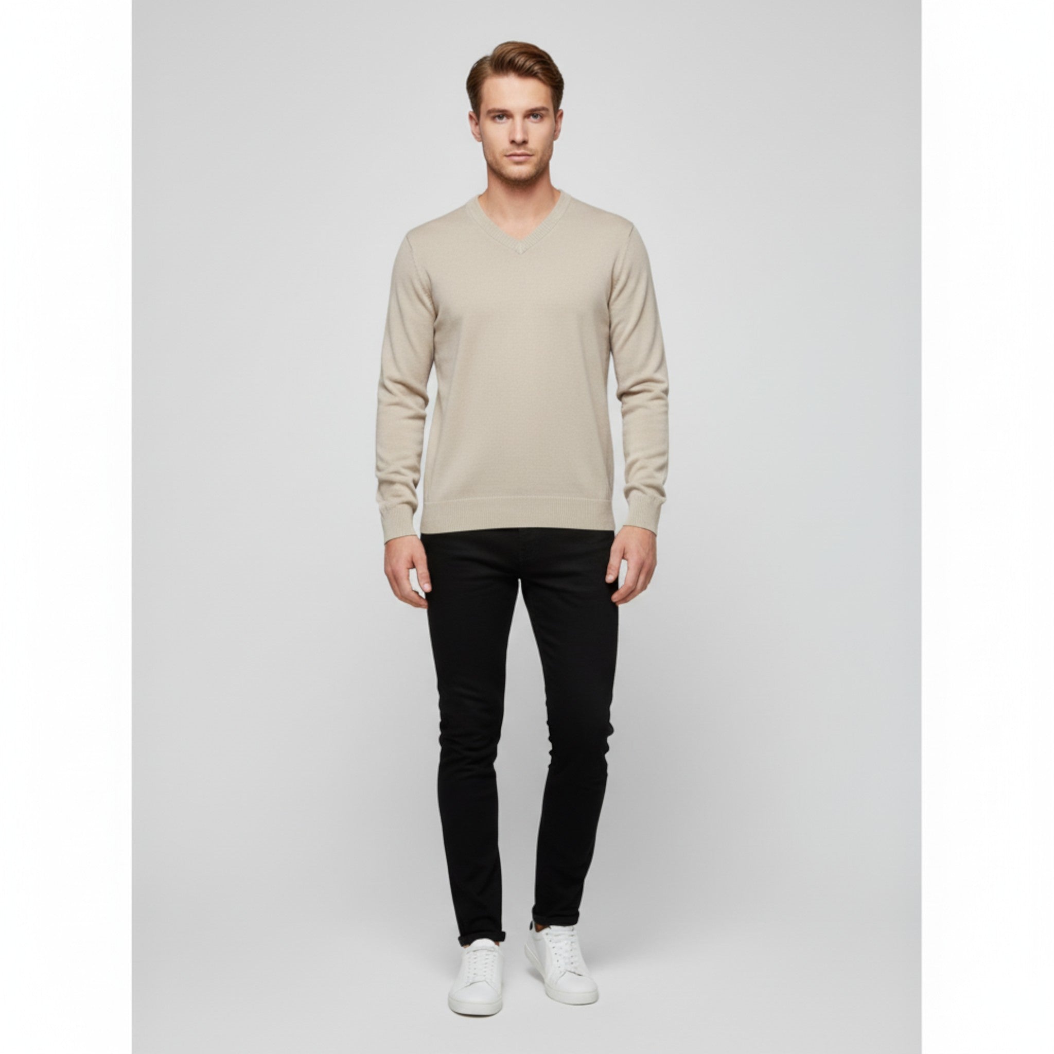 Shernan | Maglione da Uomo con Scollo a V - - Sweater - Concept Palermo