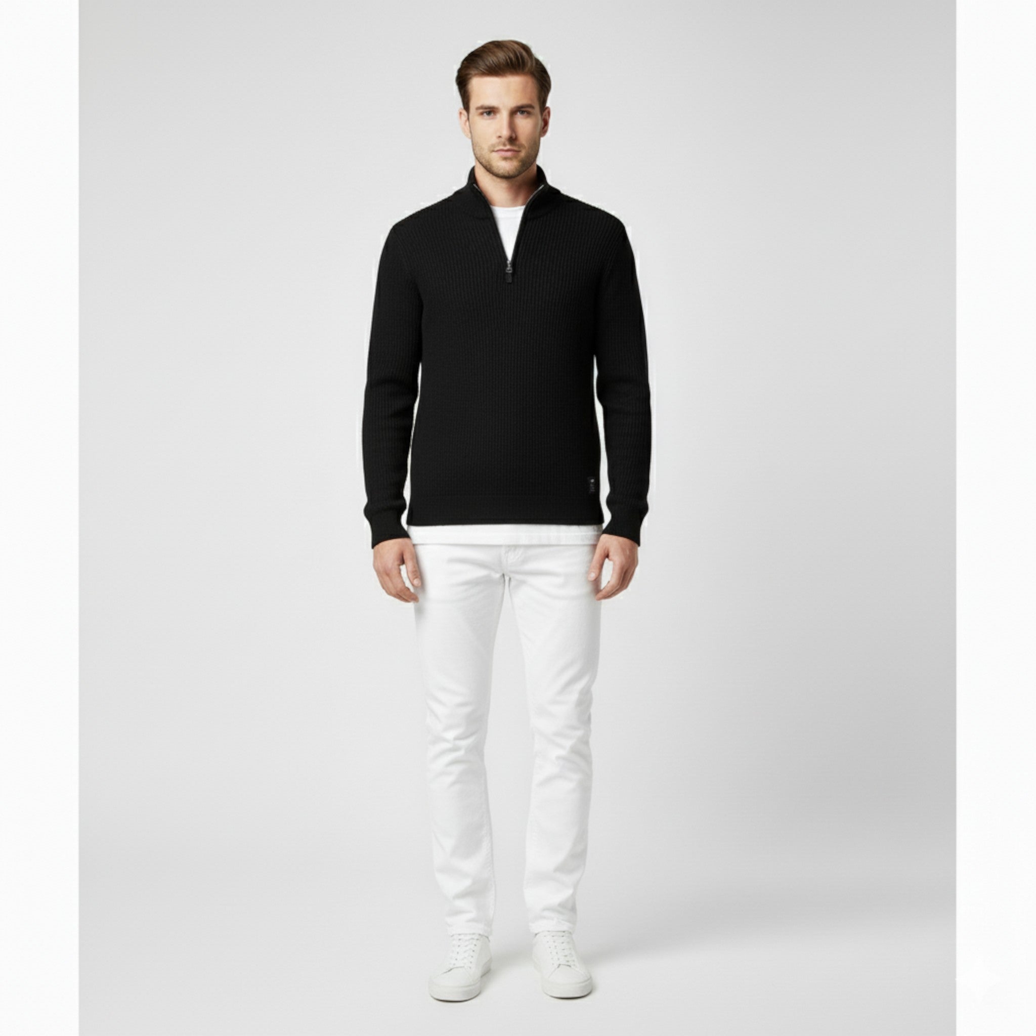 Ken | Maglione da Uomo con Mezza Zip - - Clothes clothes men Clothing Sweater sweater men sweaters - Concept Palermo