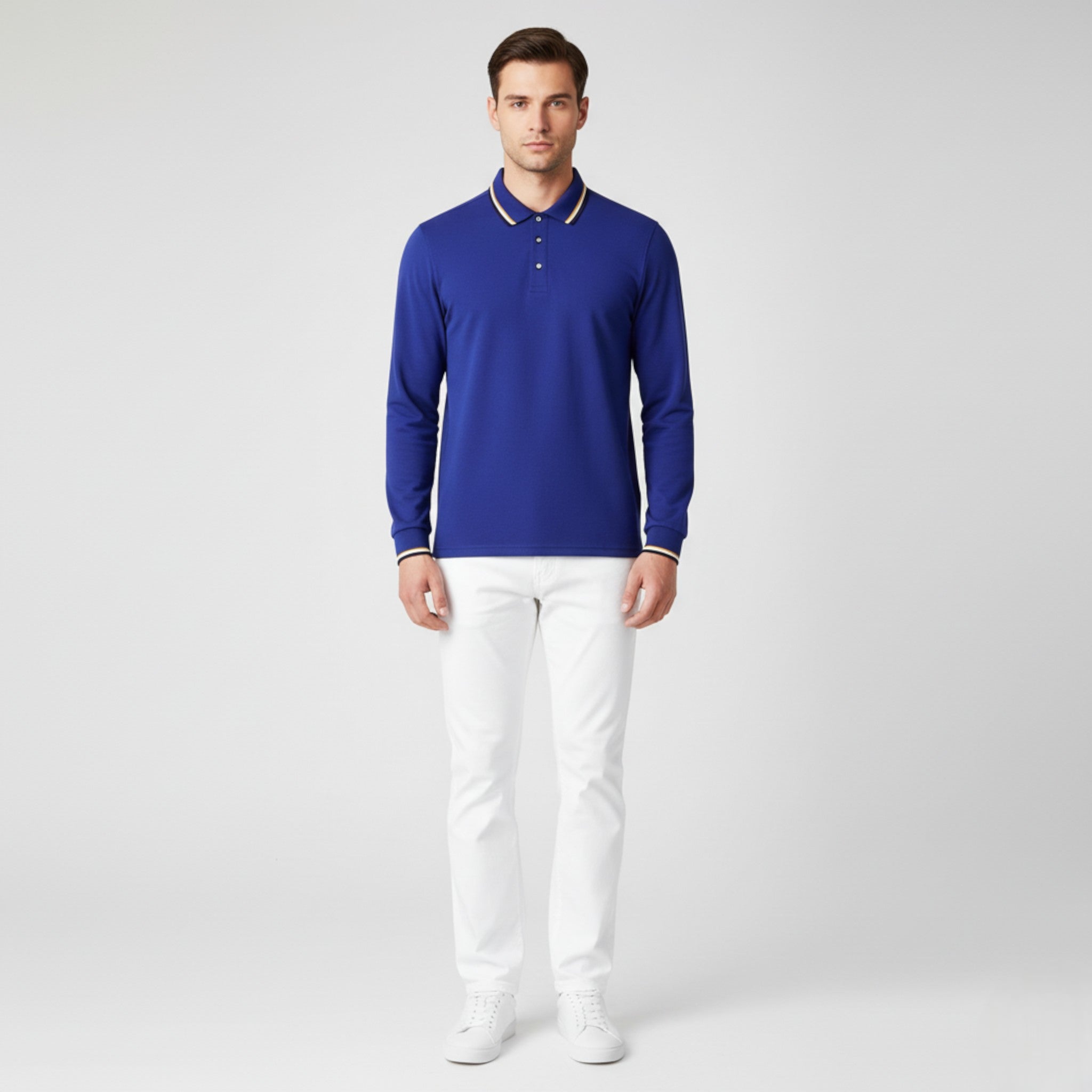 Charles | Maglietta Polo da Uomo a Maniche Lunghe - - - Concept Palermo