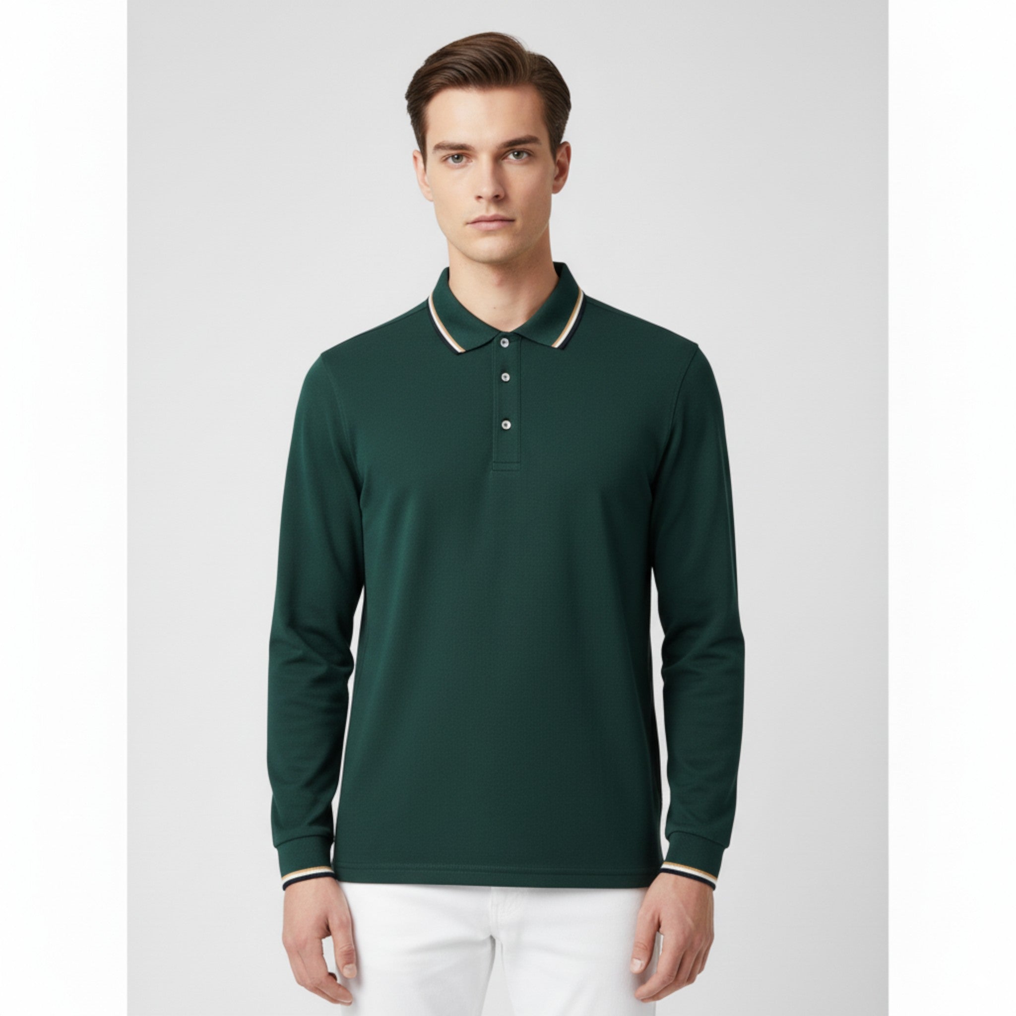 Jemuel | Maglietta Polo da Uomo a Maniche Lunghe - - - Concept Palermo