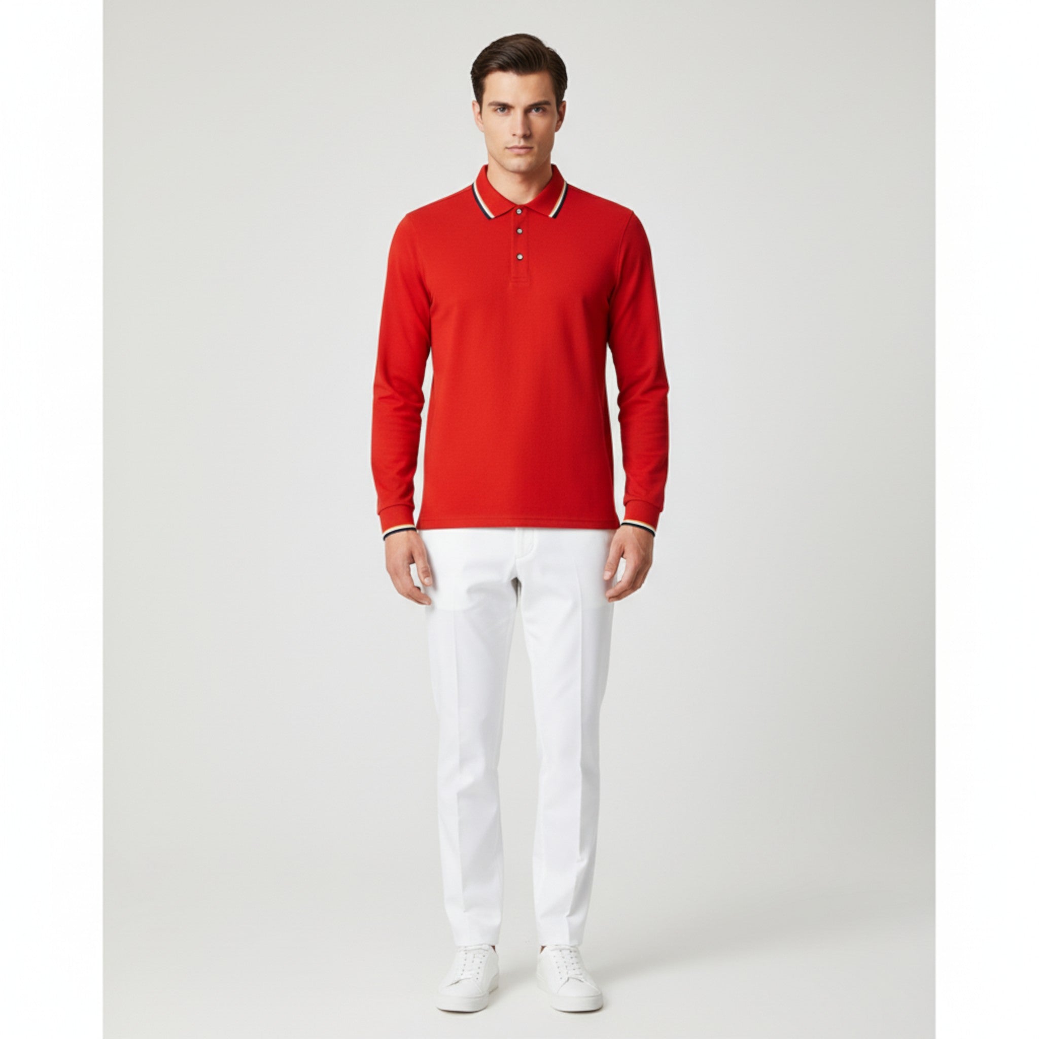 Steven | Maglietta Polo da Uomo a Maniche Lunghe - - - Concept Palermo