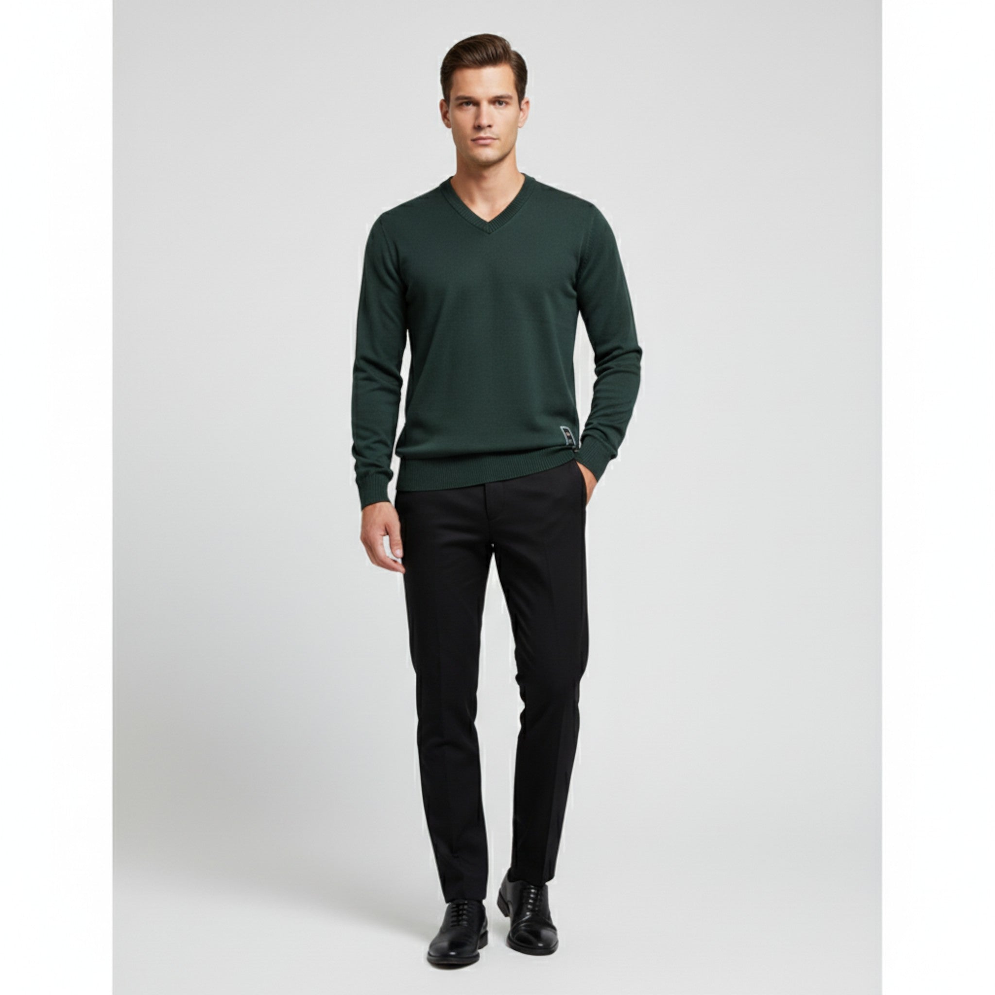 River | Maglione da Uomo con Scollo a V - - Sweater - Concept Palermo