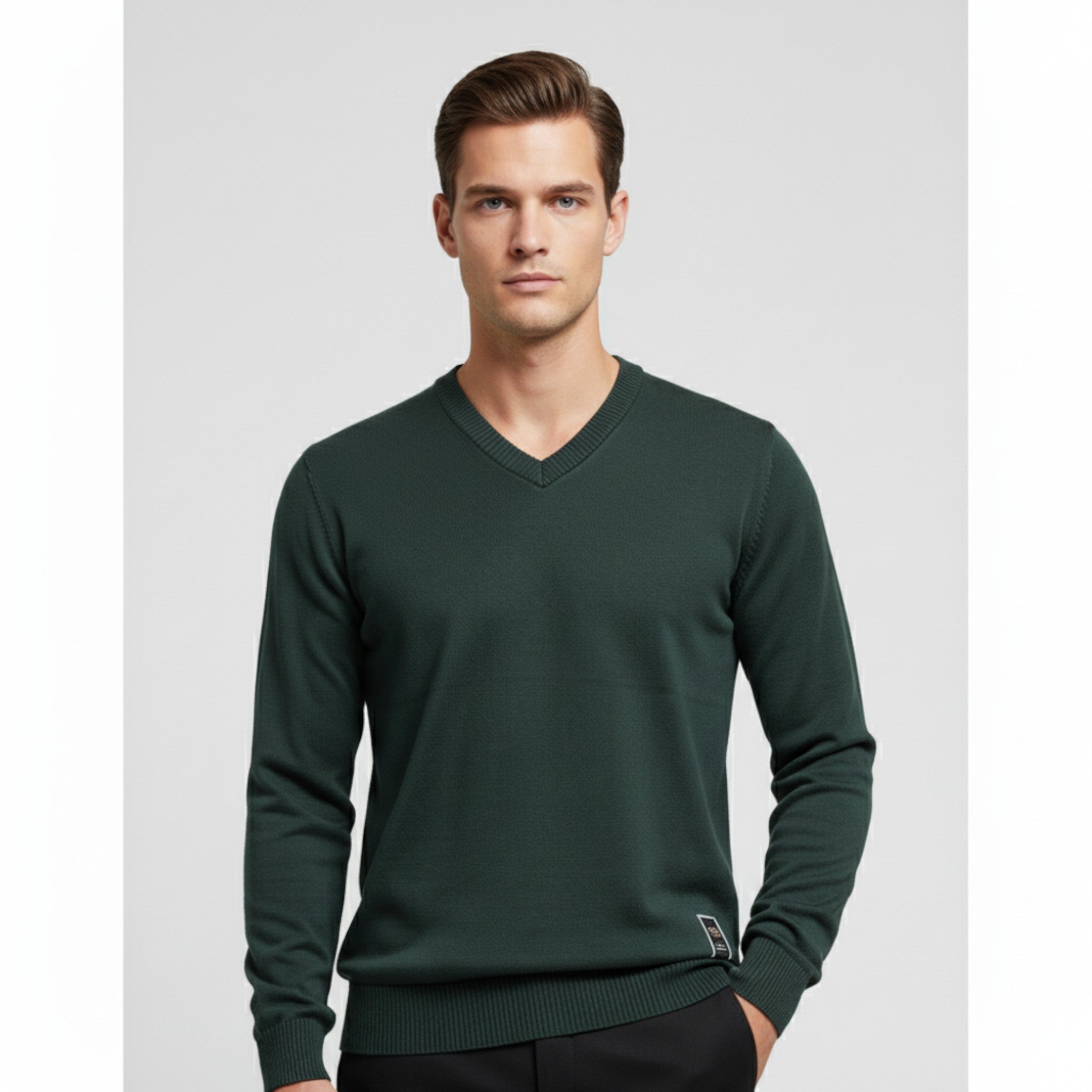 River | Maglione da Uomo con Scollo a V - - Sweater - Concept Palermo