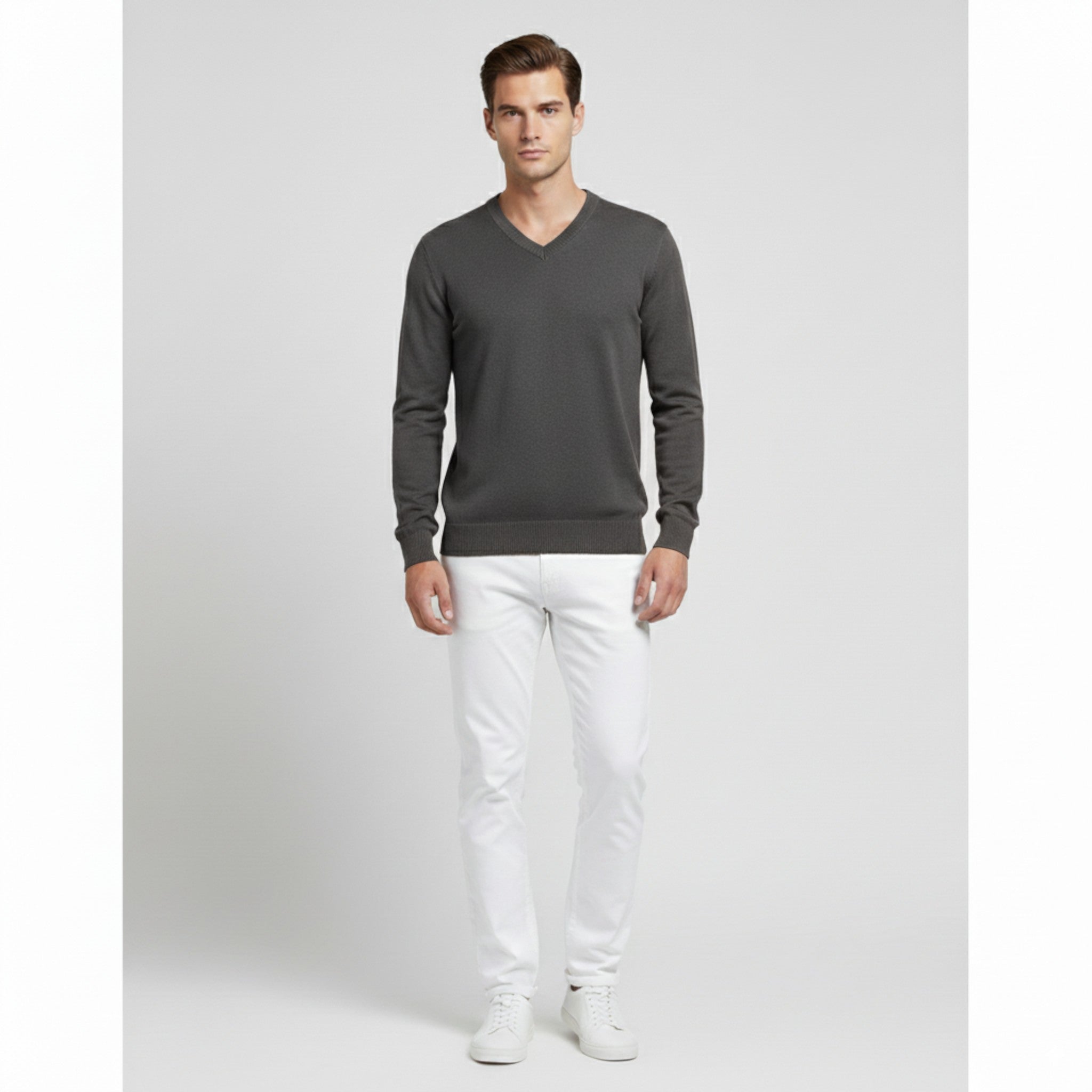 Jonas | Maglione da Uomo con Scollo a V - - Sweater - Concept Palermo