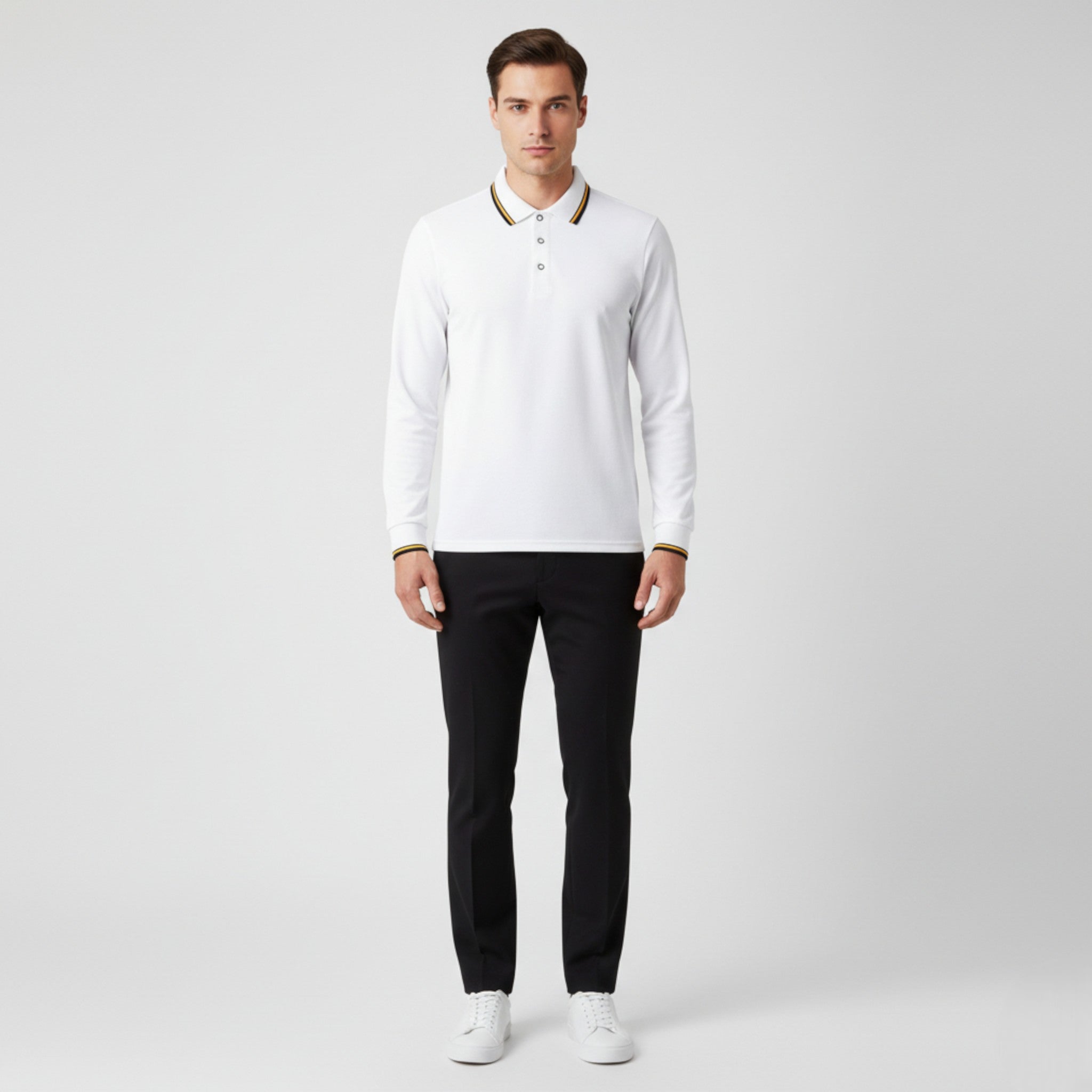 Mickey | Maglietta Polo da Uomo a Maniche Lunghe - - - Concept Palermo