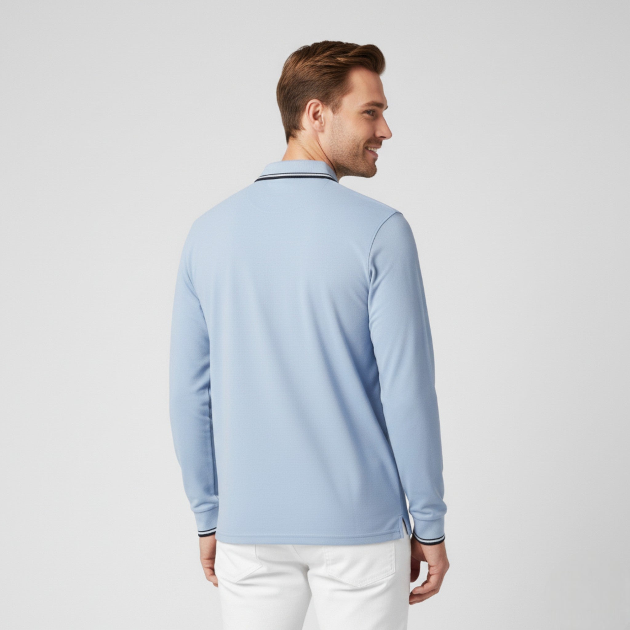 Jezrel | Maglietta Polo da Uomo a Maniche Lunghe - - - Concept Palermo