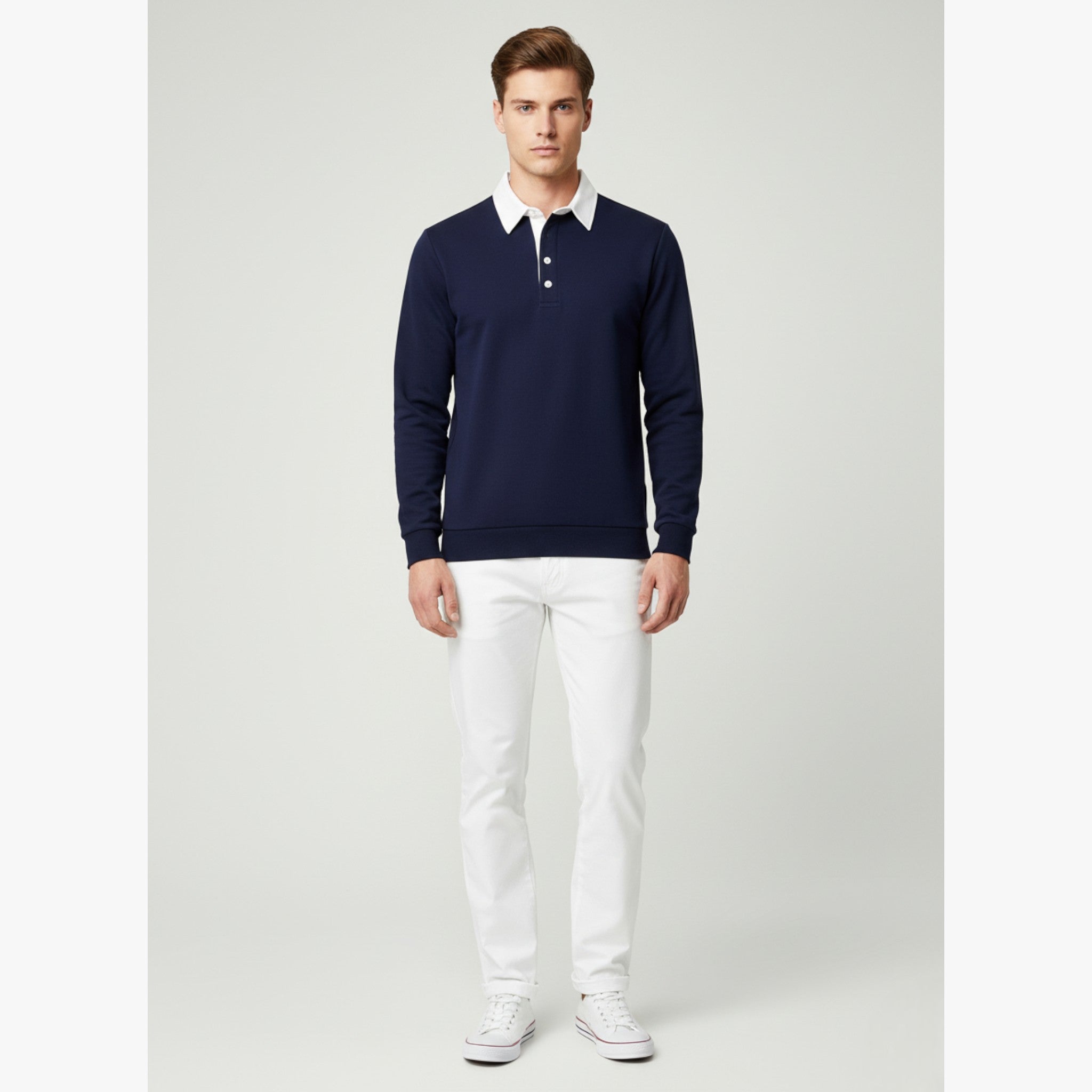 Jeric | Pullover Maschile in Pile con Bottoni - - Sweaters - Concept Palermo