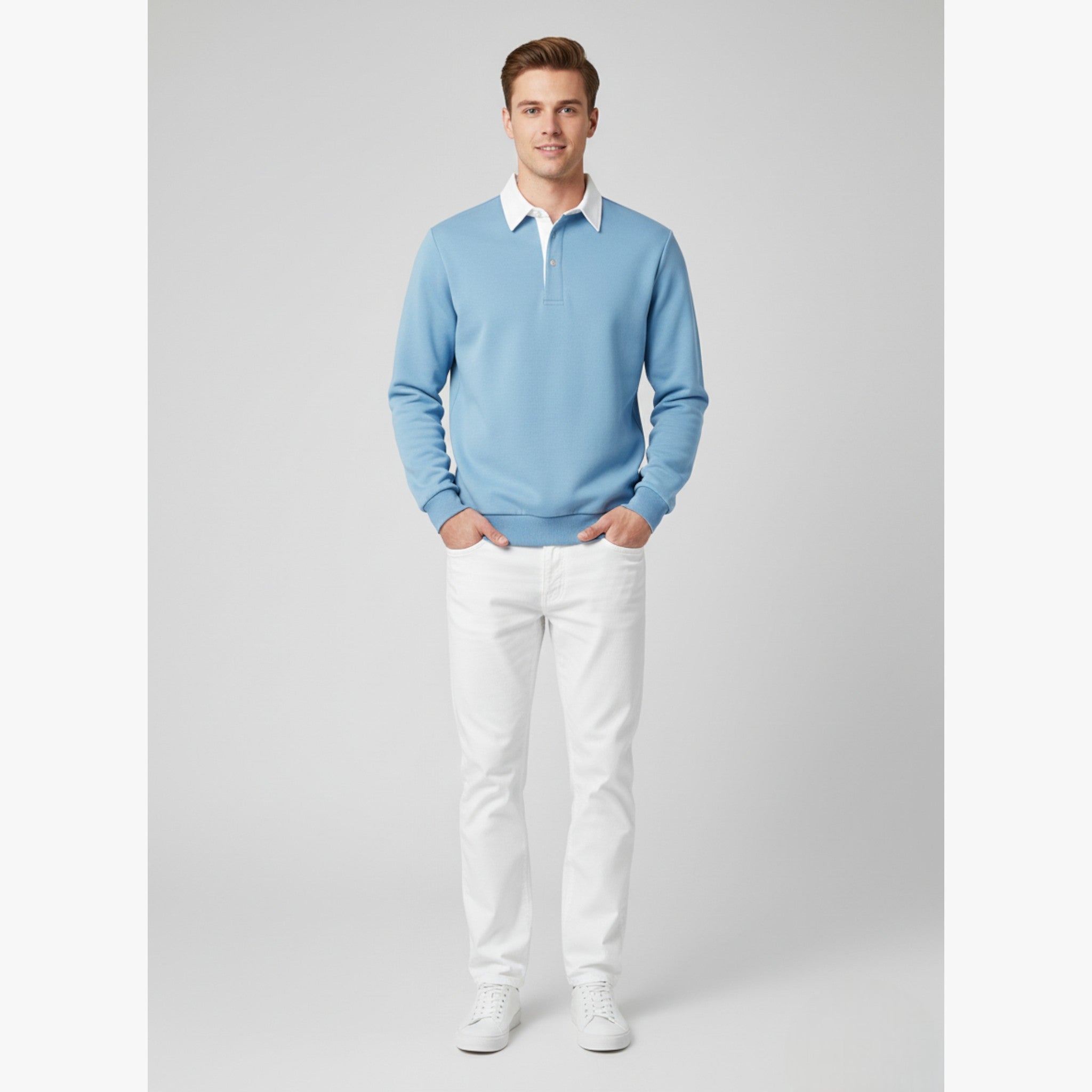 Manuel | Pullover Maschile in Pile con Bottoni - - Sweaters - Concept Palermo