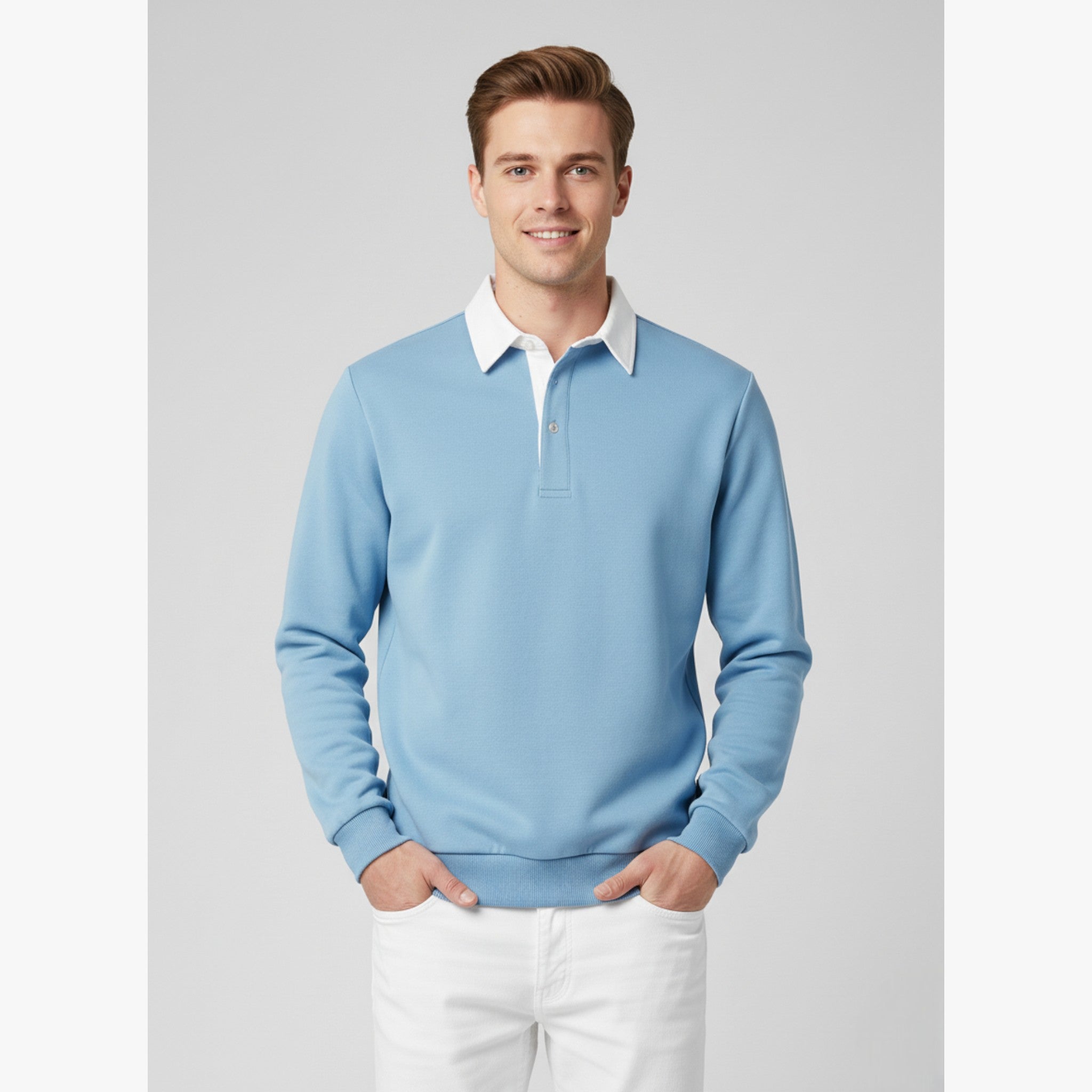 Manuel | Pullover Maschile in Pile con Bottoni - - Sweaters - Concept Palermo