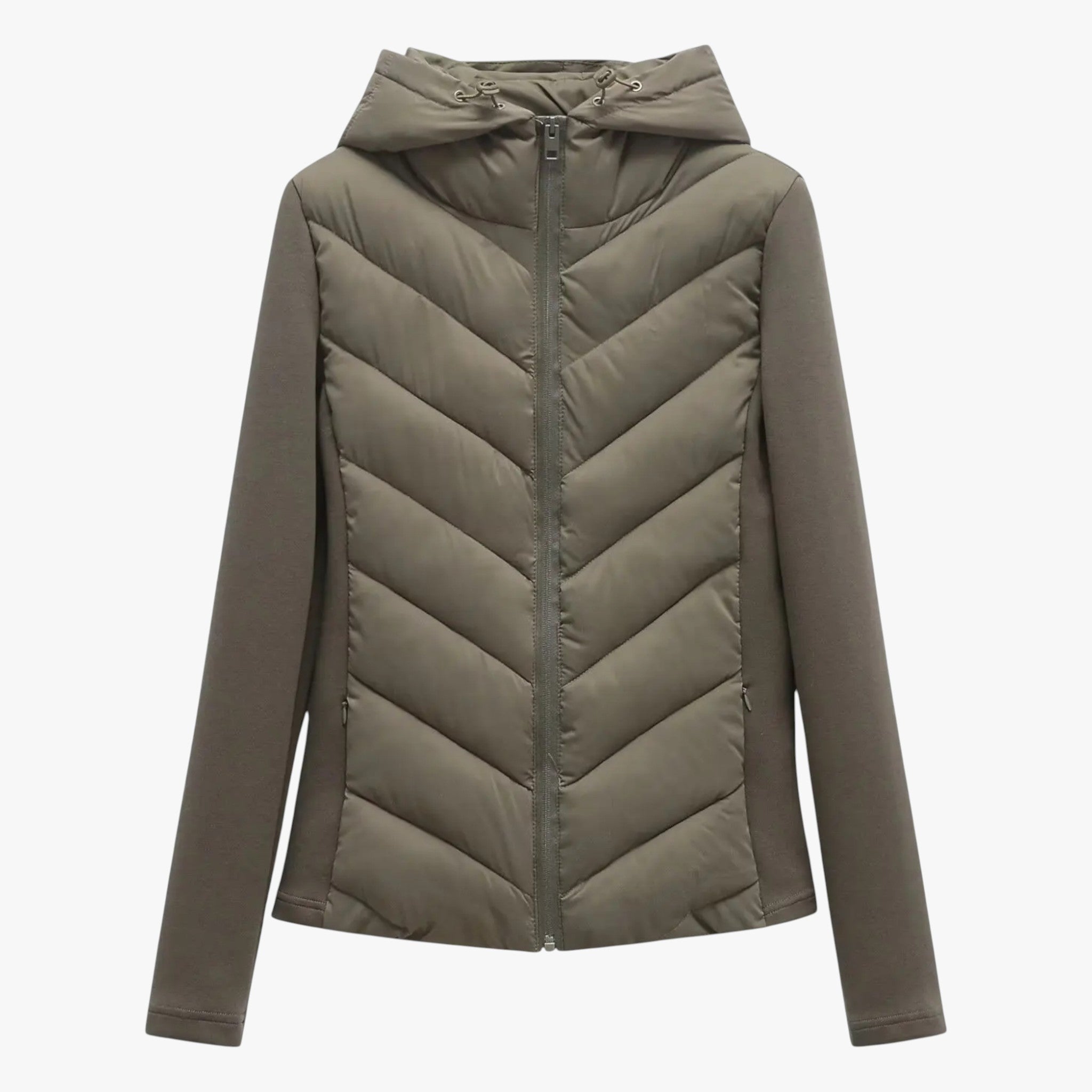 Milia | Giacca Invernale Donna con Cappuccio Trapuntata - Verde militare - attività all'aperto autunno calda cappotto cappuccio comfort design elegante giacca donna inverno leggera stile taglie disponibili tessuto di alta qualità victoriana - Concept Palermo