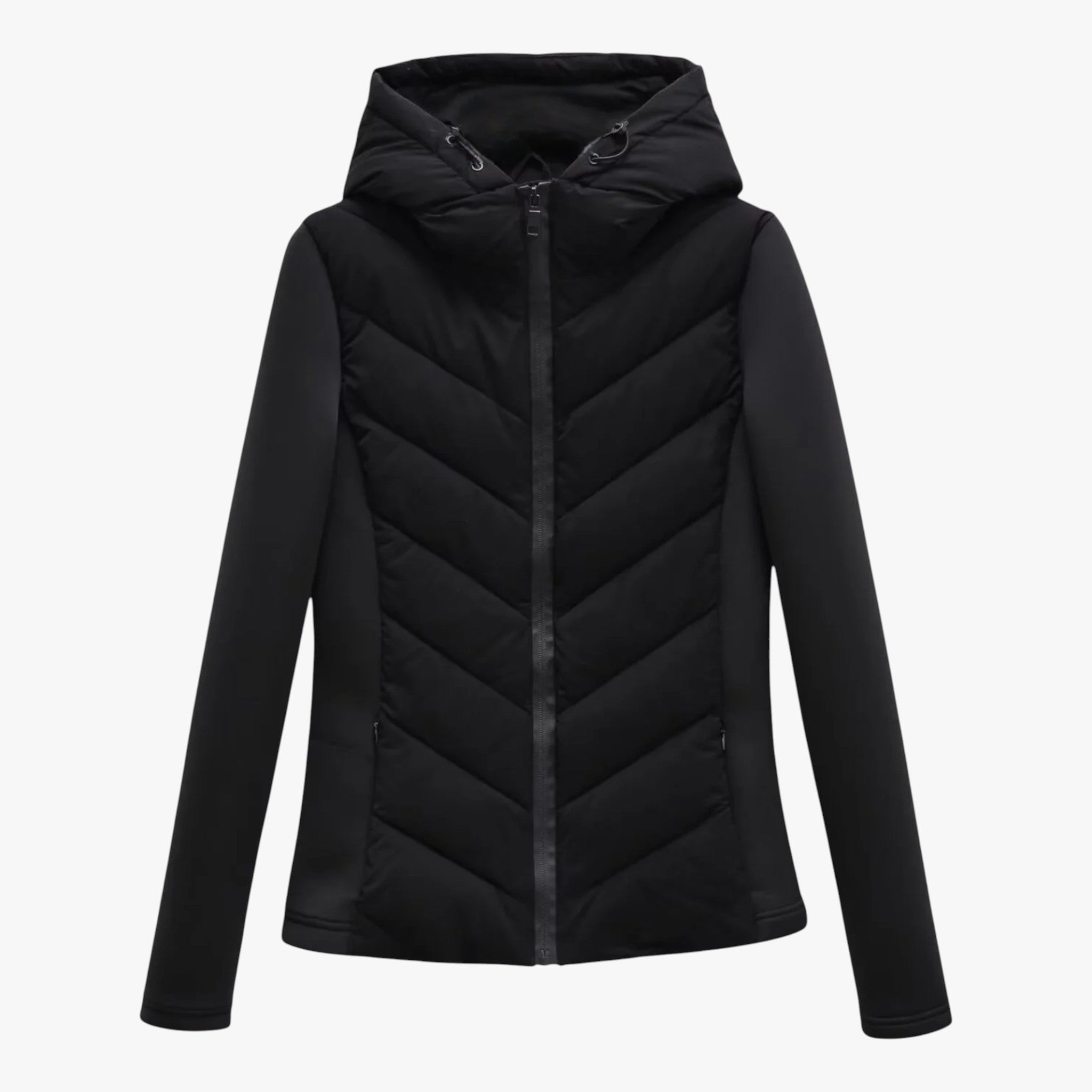 Milia | Giacca Invernale Donna con Cappuccio Trapuntata - Nero - attività all'aperto autunno calda cappotto cappuccio comfort design elegante giacca donna inverno leggera stile taglie disponibili tessuto di alta qualità victoriana - Concept Palermo