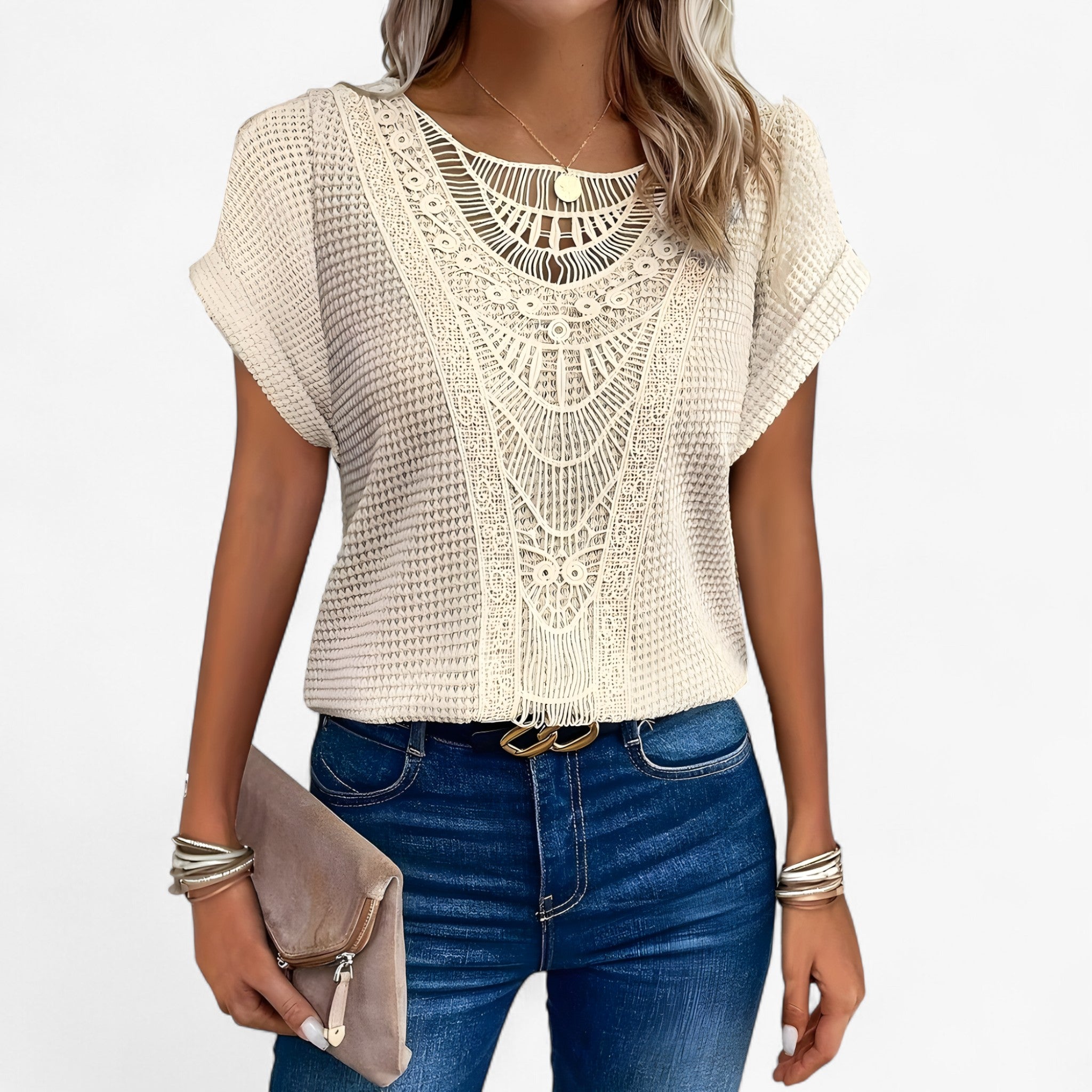 Elise | Top in Pizzo - Eleganza Sofisticata per Ogni Occasione - - knit_dresses Knitted Top woman - Concept Palermo