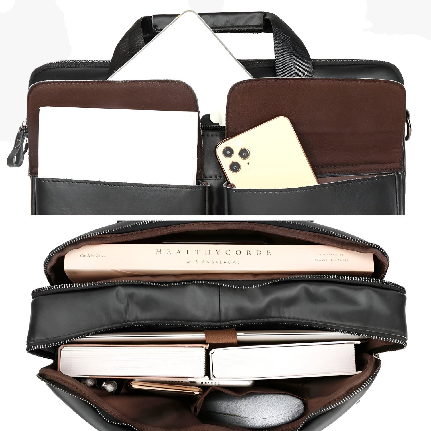 Jasiel | Borsa per Laptop in Pelle di Lusso – Elegante e Pratica per il Lavoro - - Bags mens bag Shoulder Bags - Concept Palermo