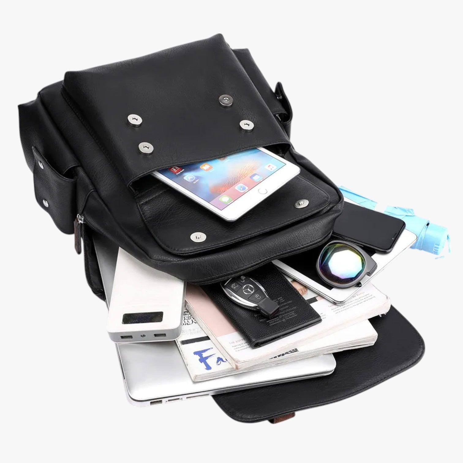 Landon | Zaino impermeabile in pelle PU per laptop: stile e protezione - - Backpack bags for men mens bag - Concept Palermo