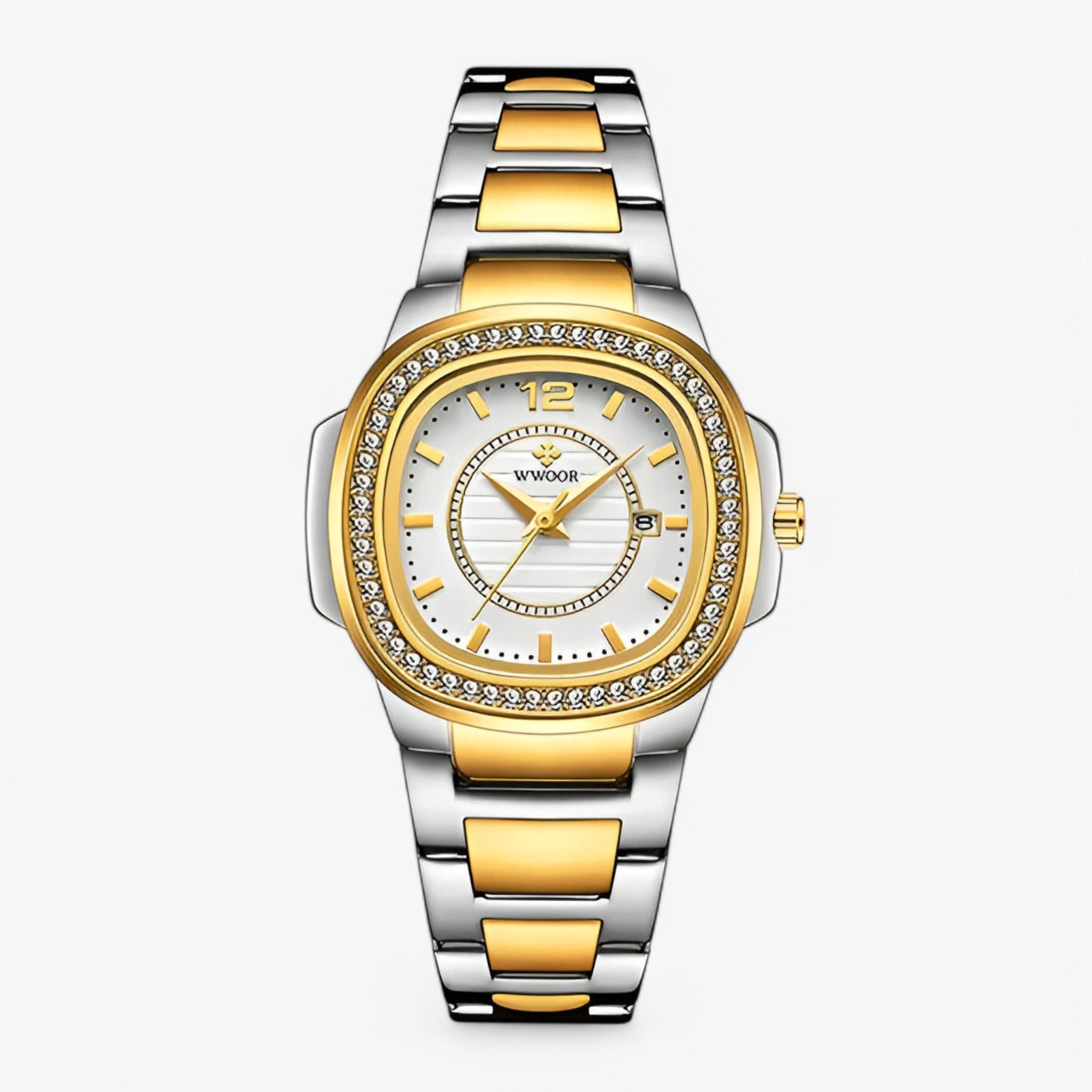 Amelia | Orologio da polso da donna elegante in oro con diamanti - oro bianca - watch for men - Concept Palermo