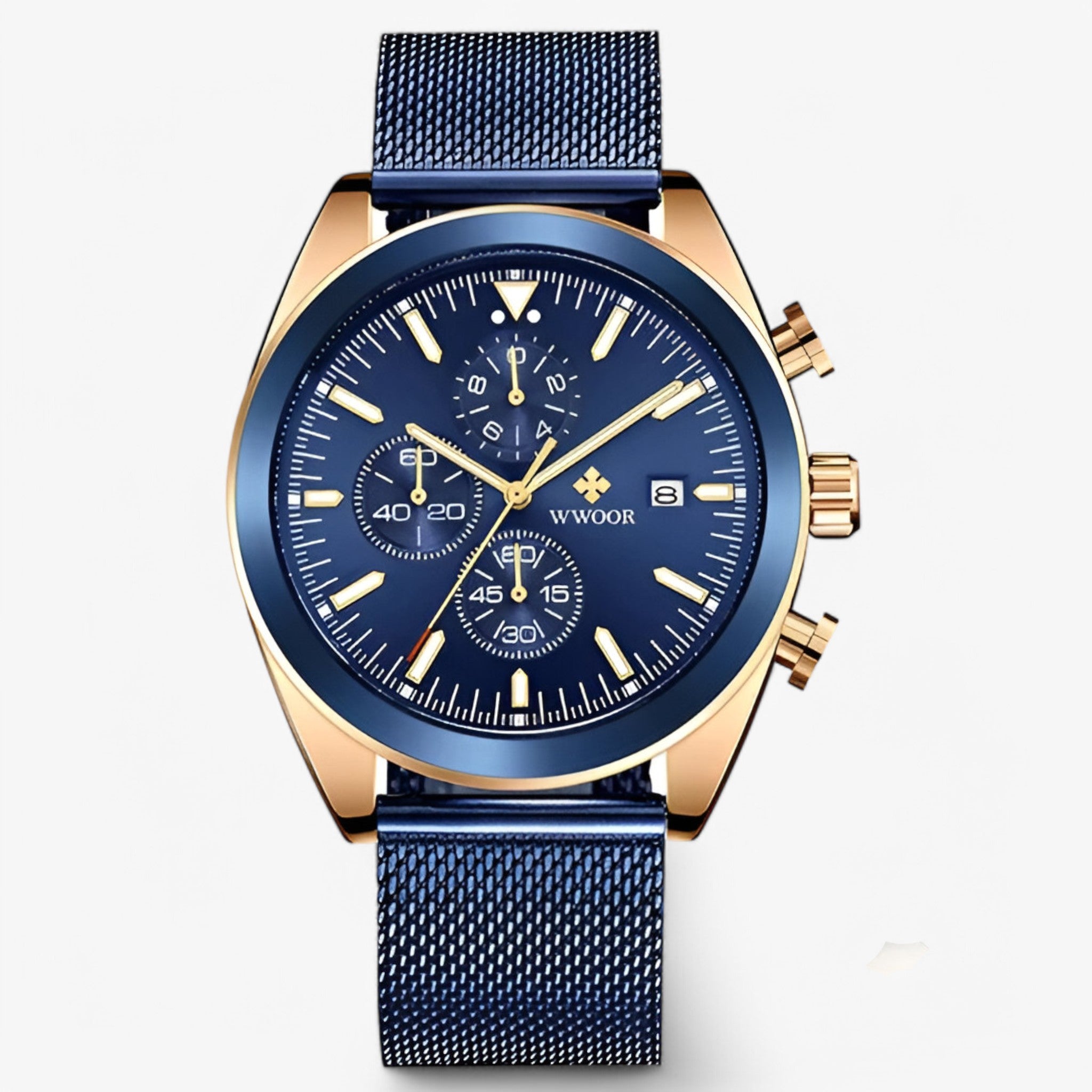 Felix | Orologio Cronografo Di Lusso In Acciaio Inossidabile - rosa blu - - Concept Palermo