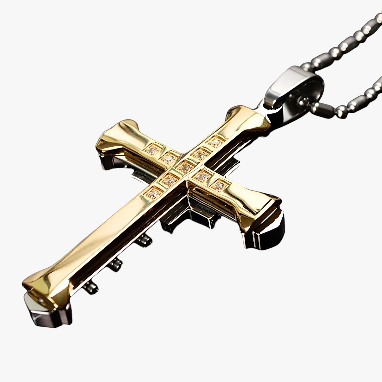 Kai | Collana a croce in cristallo splendente – Stile e significato - - mens accessory Necklace necklace for men NECKLACES - Concept Palermo