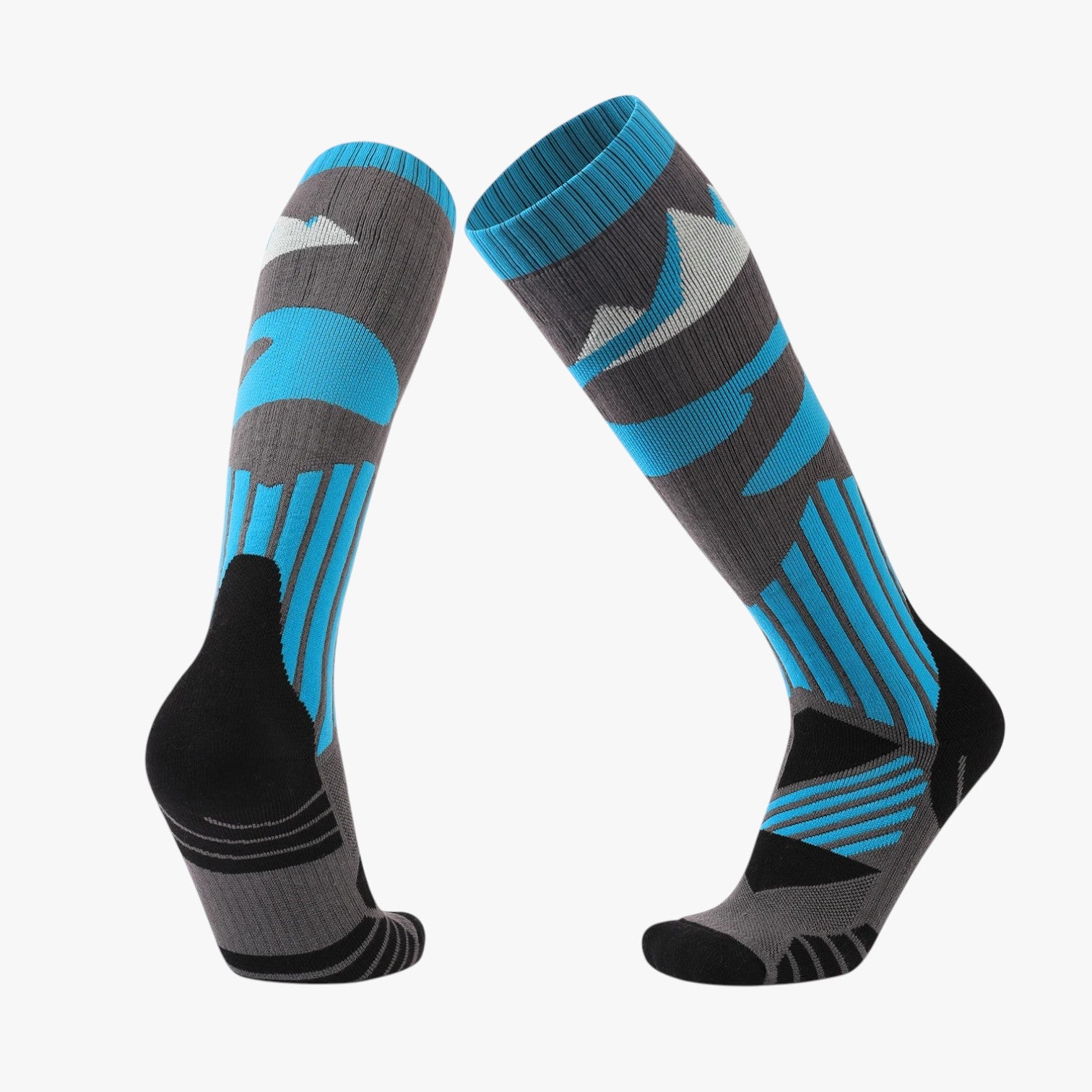 Donovan | Style and protection on the slopes: highly breathable wool ski socks - Blu - Hiking Socks socks - Concept Palermo