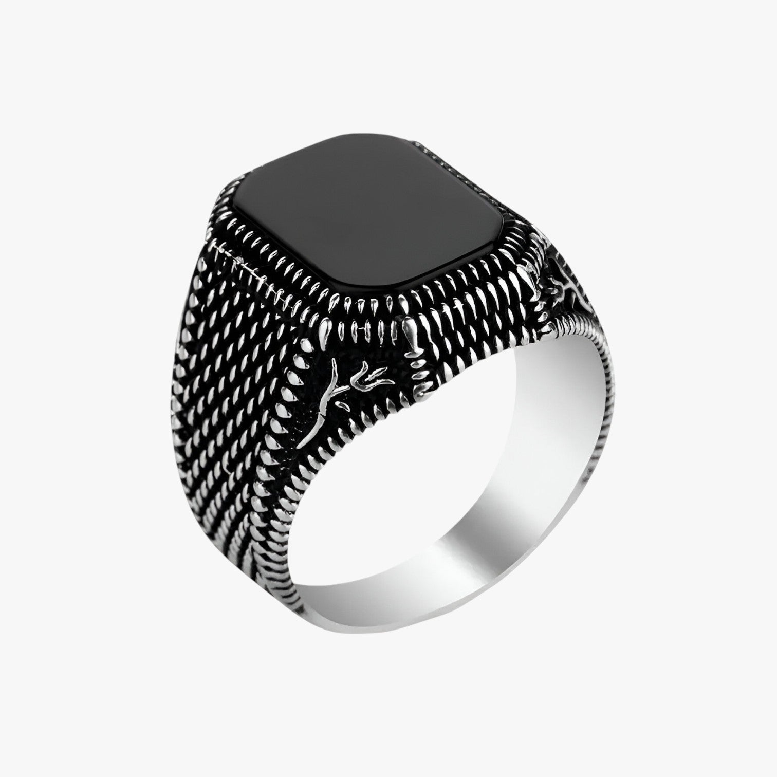 Emory | Anello in zirconia fatto a mano con unico motivo floreale - - mens accessory mens ring Rings - Concept Palermo