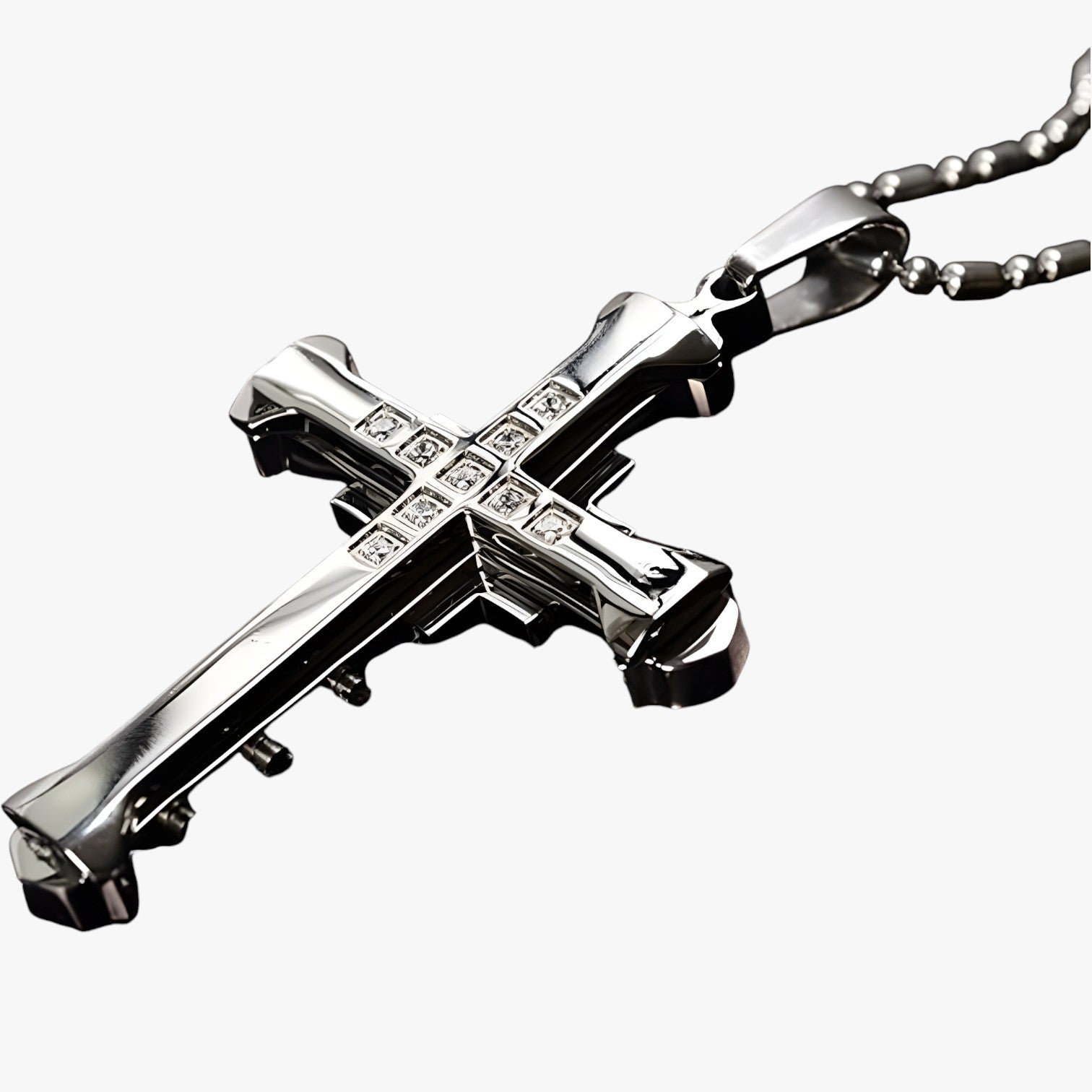 Kai | Collana a croce in cristallo splendente – Stile e significato - - mens accessory Necklace necklace for men NECKLACES - Concept Palermo