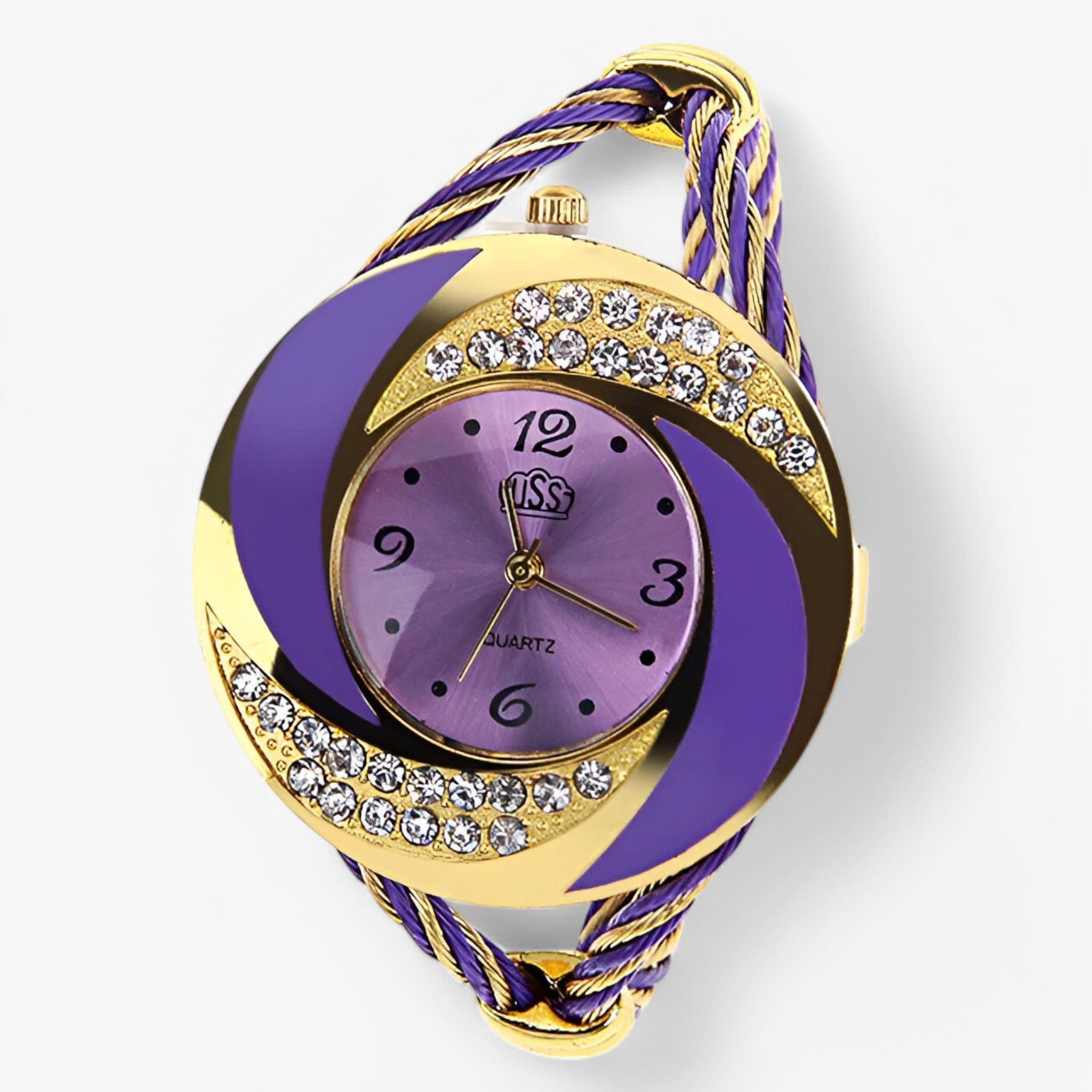 Henry | Orologio al quarzo con bracciale a cristalli - Porpora - male watch watch for men - Concept Palermo