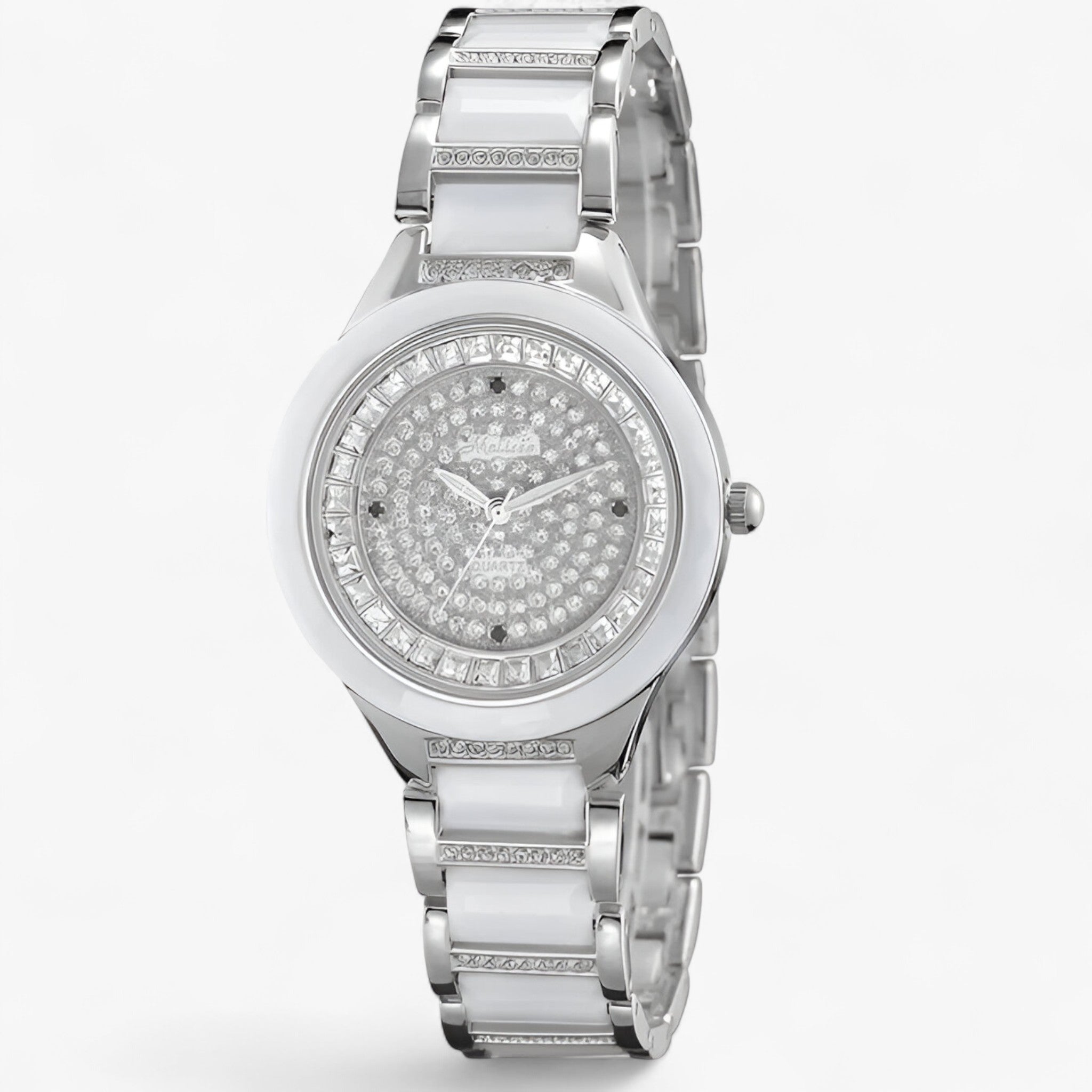 Katirina | Orologio in ceramica con cristallo austriaco - Bianco Argento - female watch watch for women - Concept Palermo