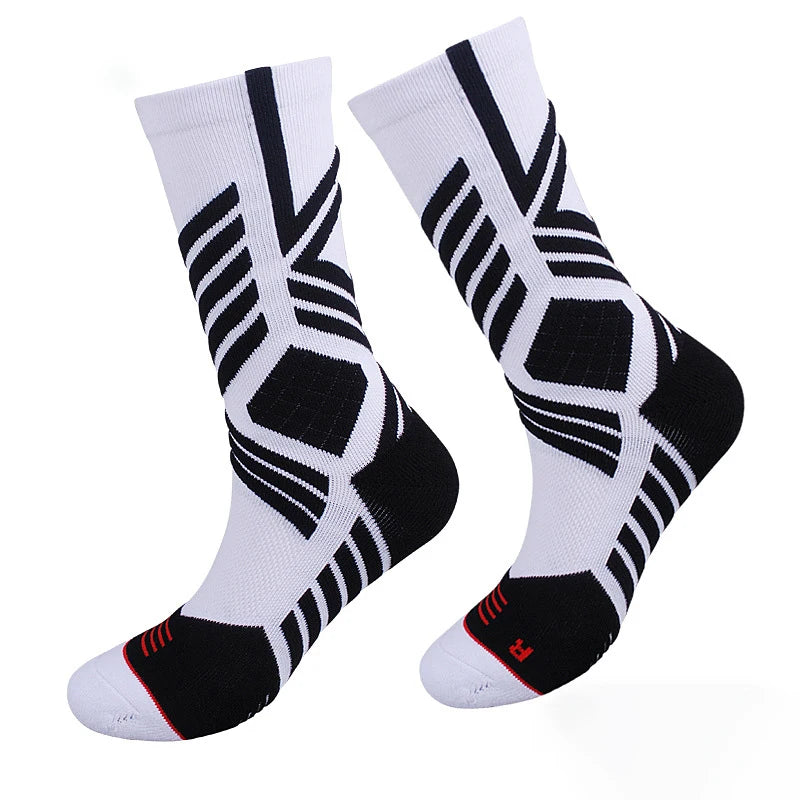 Terrence | Calzini da basket antiscivolo: stabilità e comfort - Una taglia per tutti Nero e bianco - Hiking Socks socks - Concept Palermo