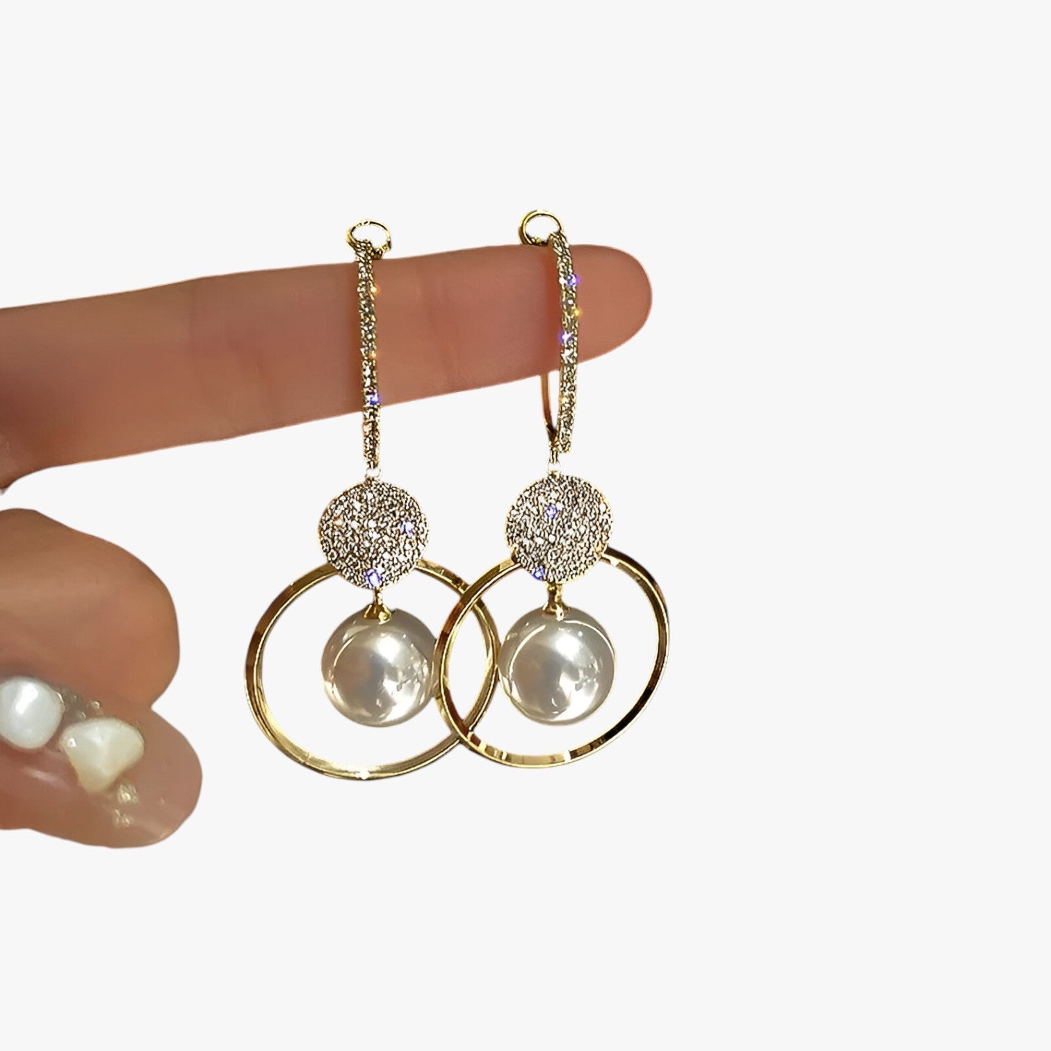 Evelyn | Elegante Radiosa - Orecchini a cerchio oversized con accenti dorati - - Accessories Jewelry EARRINGS womens earring - Concept Palermo