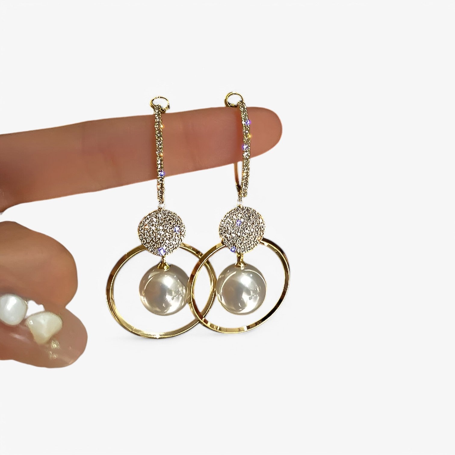 Evelyn | Elegante Radiosa - Orecchini a cerchio oversized con accenti dorati - - Accessories Jewelry EARRINGS womens earring - Concept Palermo