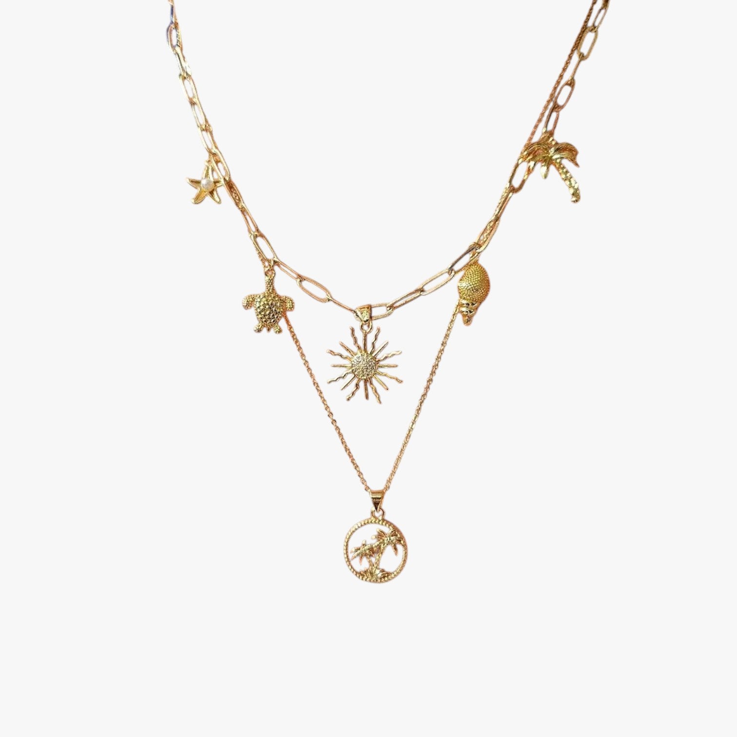 Lina | Collana estiva minimale con conchiglia e stella marina - - elegant womens necklaces Fashion Necklaces necklace Necklaces for Women - Concept Palermo