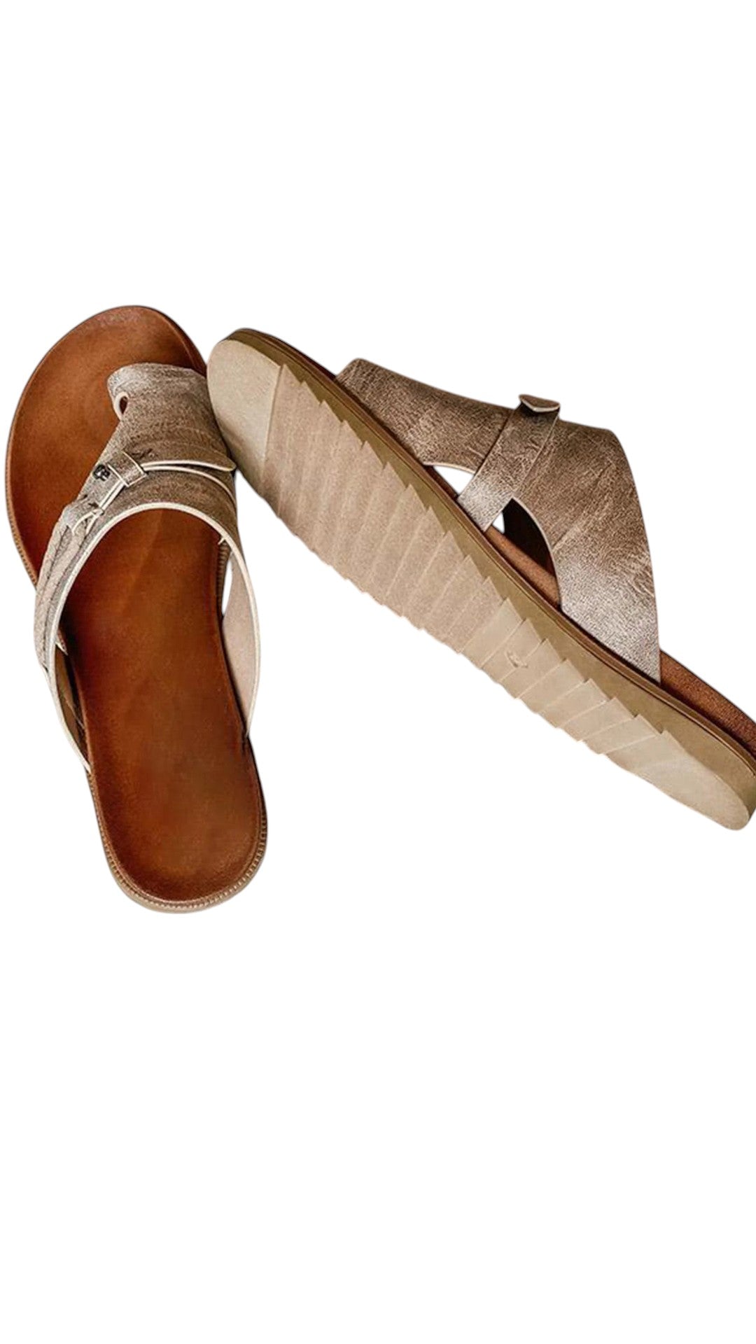 Elisa | Sandali artigianali in pelle con fascia incrociata e anello per il dito - - Accessoires Dames Sandalen Schoenen - Concept Palermo
