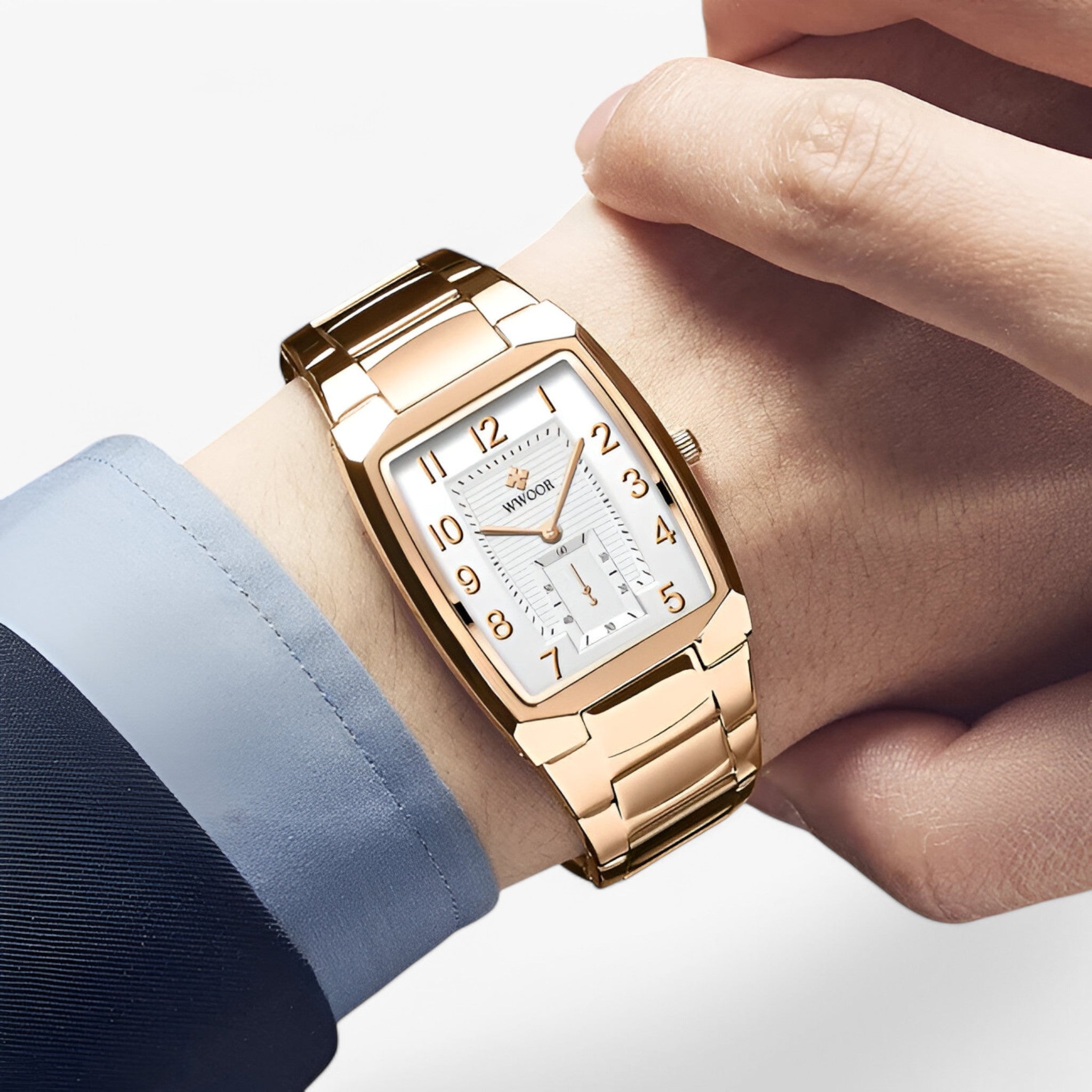 Rashid | Orologio di lusso quadrato in acciaio inox - - - Concept Palermo