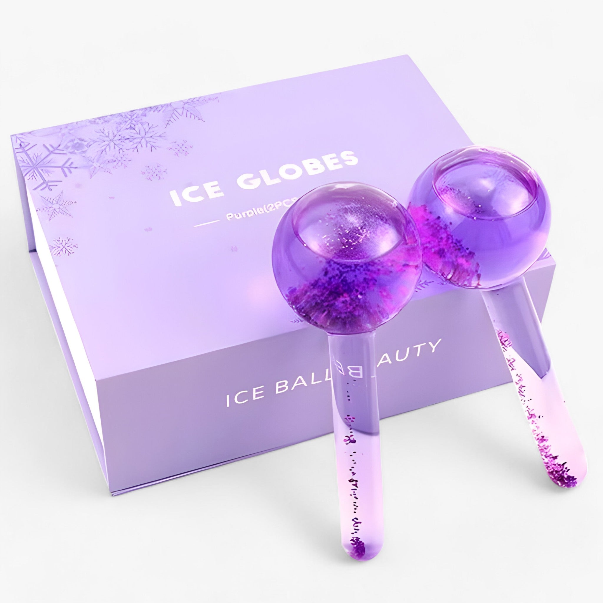 BeautyCool | Palline Cristalline Rinfrescanti - Massaggio Energetico per Viso e Occhi, 2 pezzi/confezione - SET VIOLA - BEAUTY face massage massage - Concept Palermo