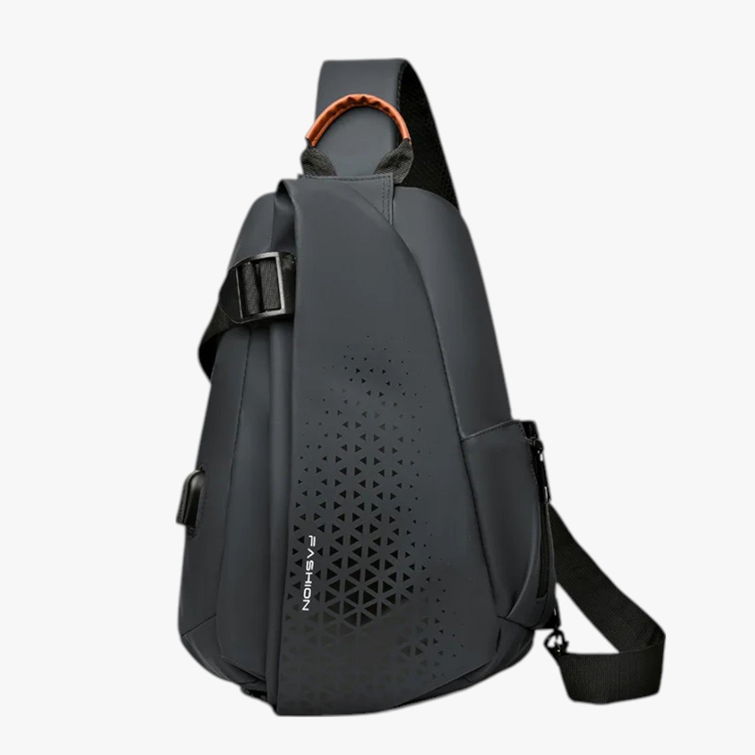 Borsa a tracolla impermeabile Dominick con USB: stile e ricarica sempre con te - - Bags mens bag - Concept Palermo
