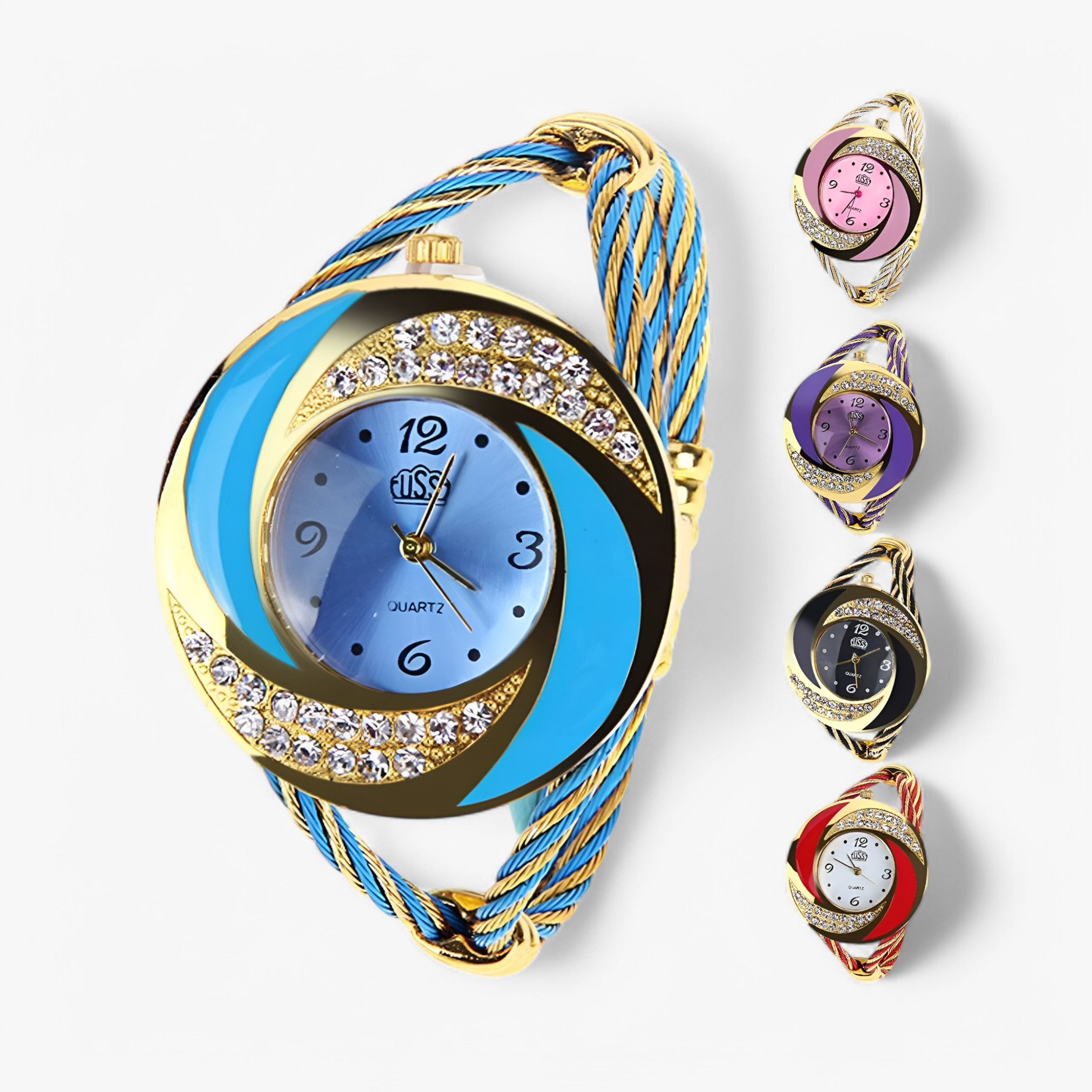 Henry | Orologio al quarzo con bracciale a cristalli - - male watch watch for men - Concept Palermo