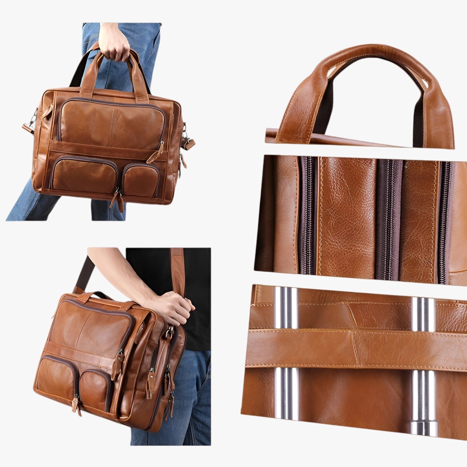 Murphy | Luxe e spaziosa - borsa per laptop in pelle per lavoro e viaggi - - Bags mens bag Shoulder Bags - Concept Palermo
