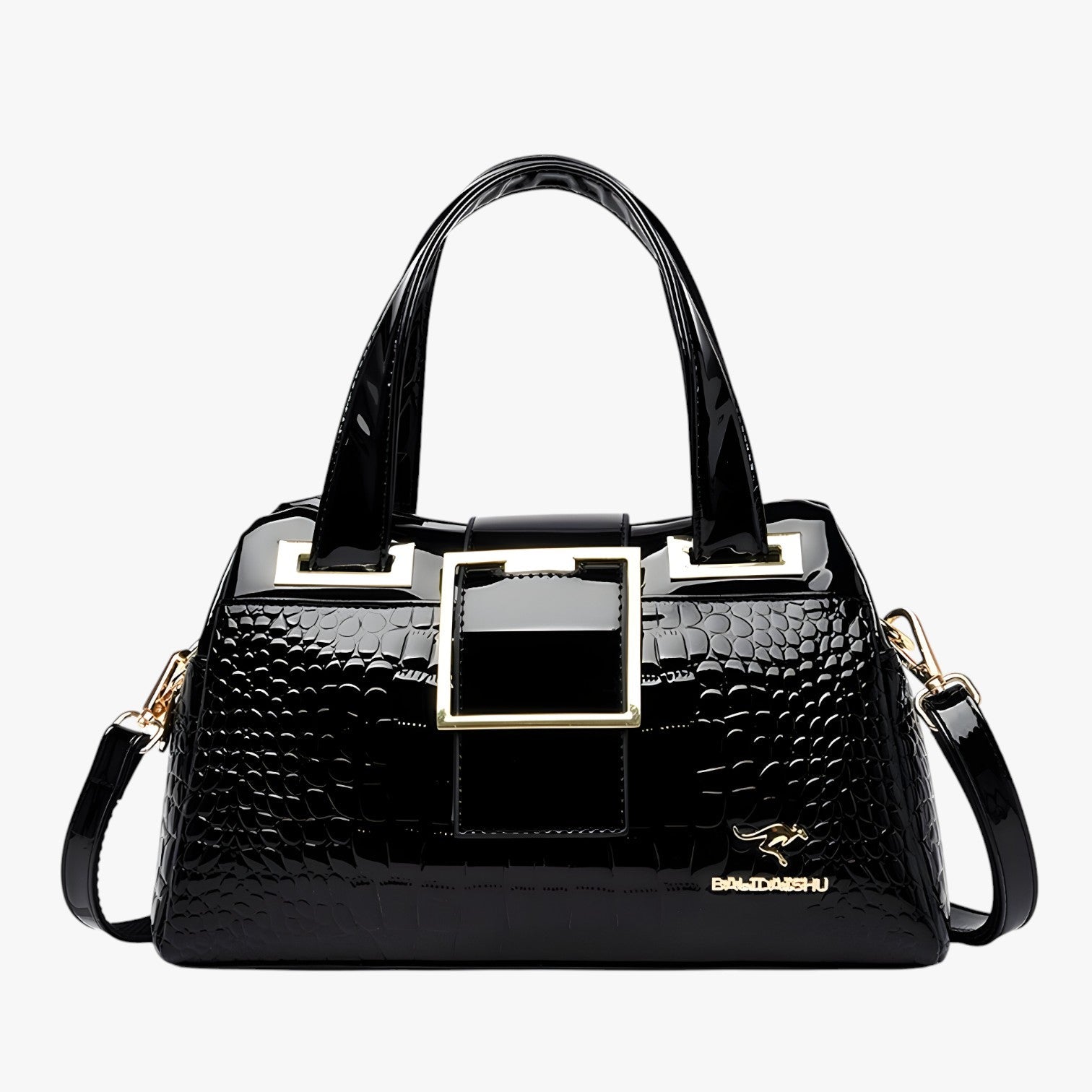 Dania | Elegante e Spazioso – Borsa a Tracolla in Finto Coccodrillo di Lusso - Nero - Bags handbags women bags - Concept Palermo