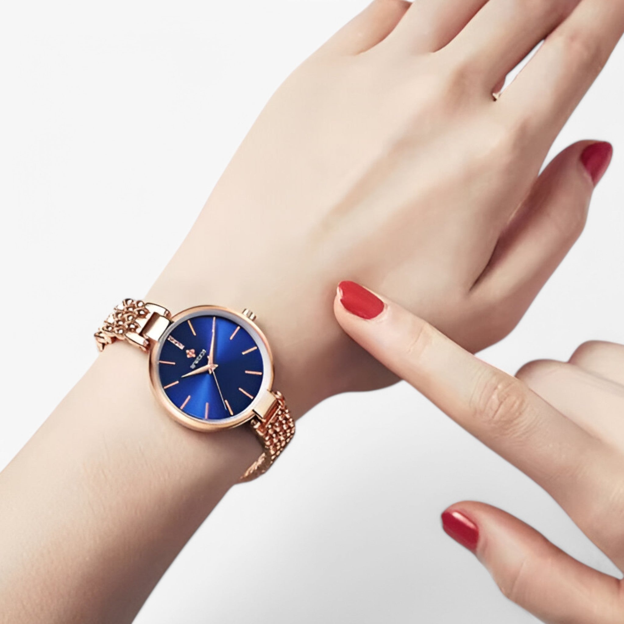 Ava | Nuovo orologio di lusso da donna con cinturino al quarzo con diamanti - - watch for women - Concept Palermo