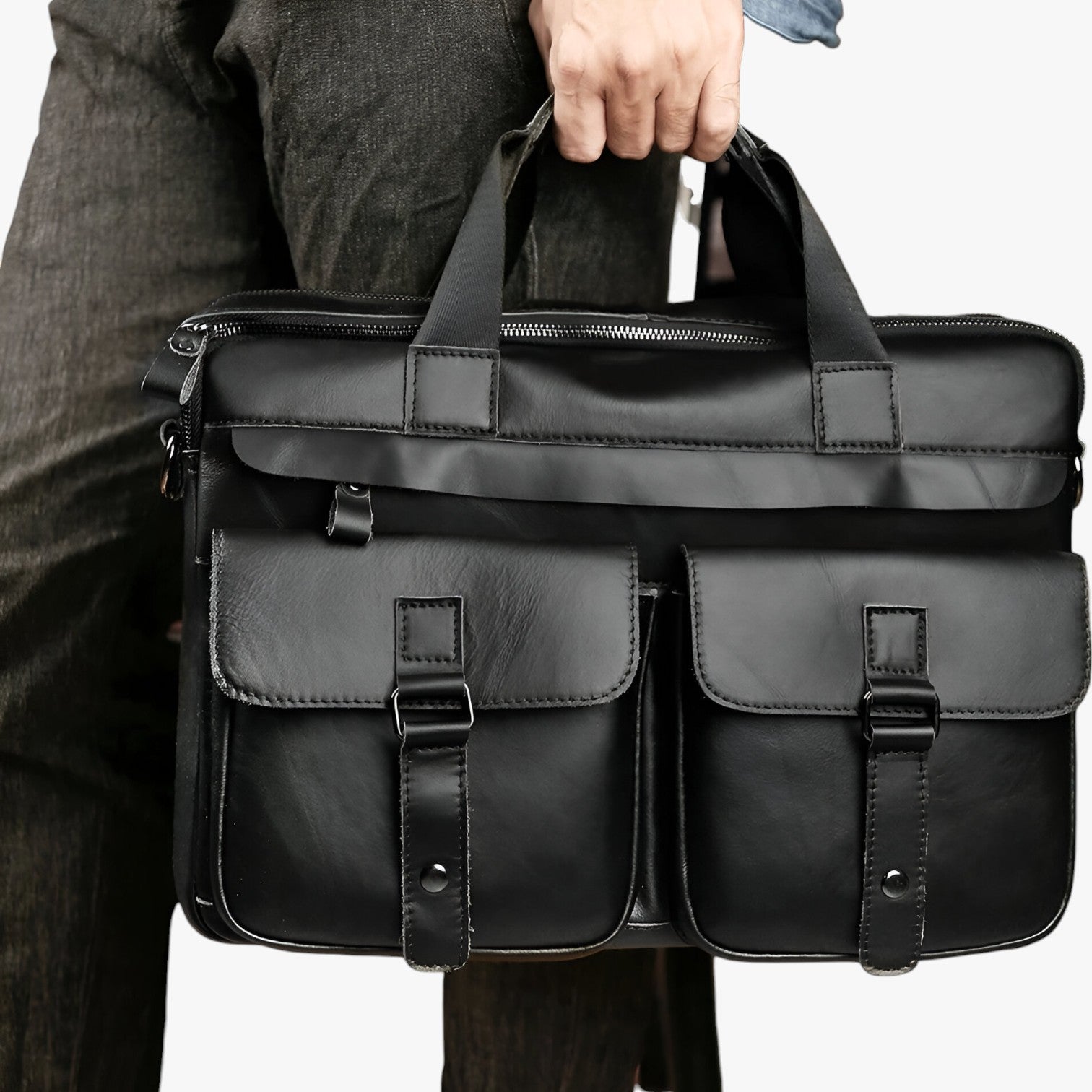 Jasiel | Borsa per Laptop in Pelle di Lusso – Elegante e Pratica per il Lavoro - - Bags mens bag Shoulder Bags - Concept Palermo