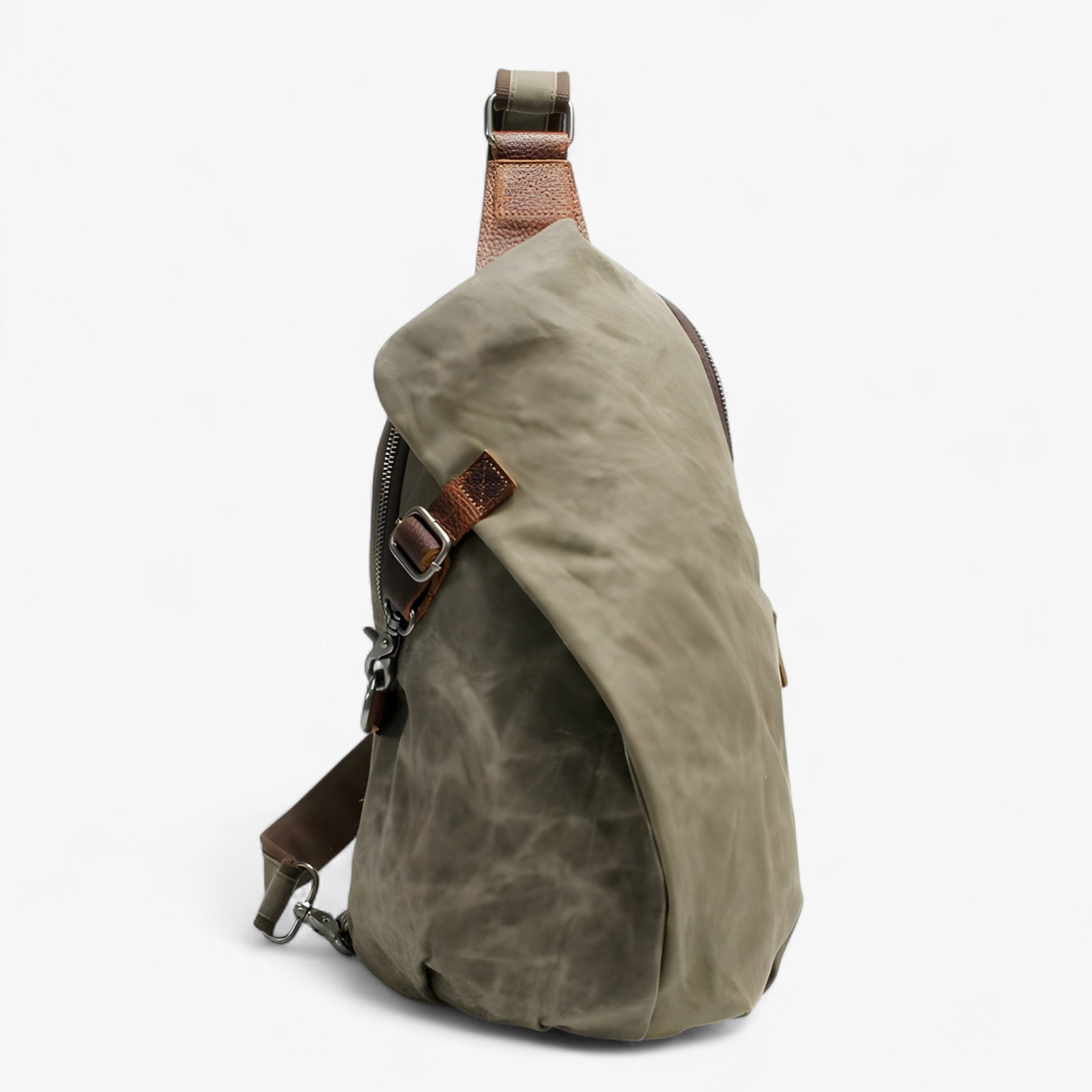 Liam | Borsa a tracolla in tela per l'uso quotidiano - Verde militare - Bags Crossbody Bags men's bag Shoulder & Crossbody Bags - Concept Palermo