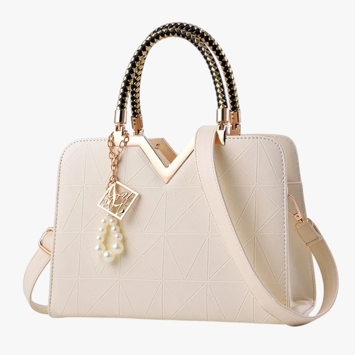 Pamela | Autumn Chic - Elegante borsa con cerniera e perle - - Bags women bags Women's handbags - Concept Palermo